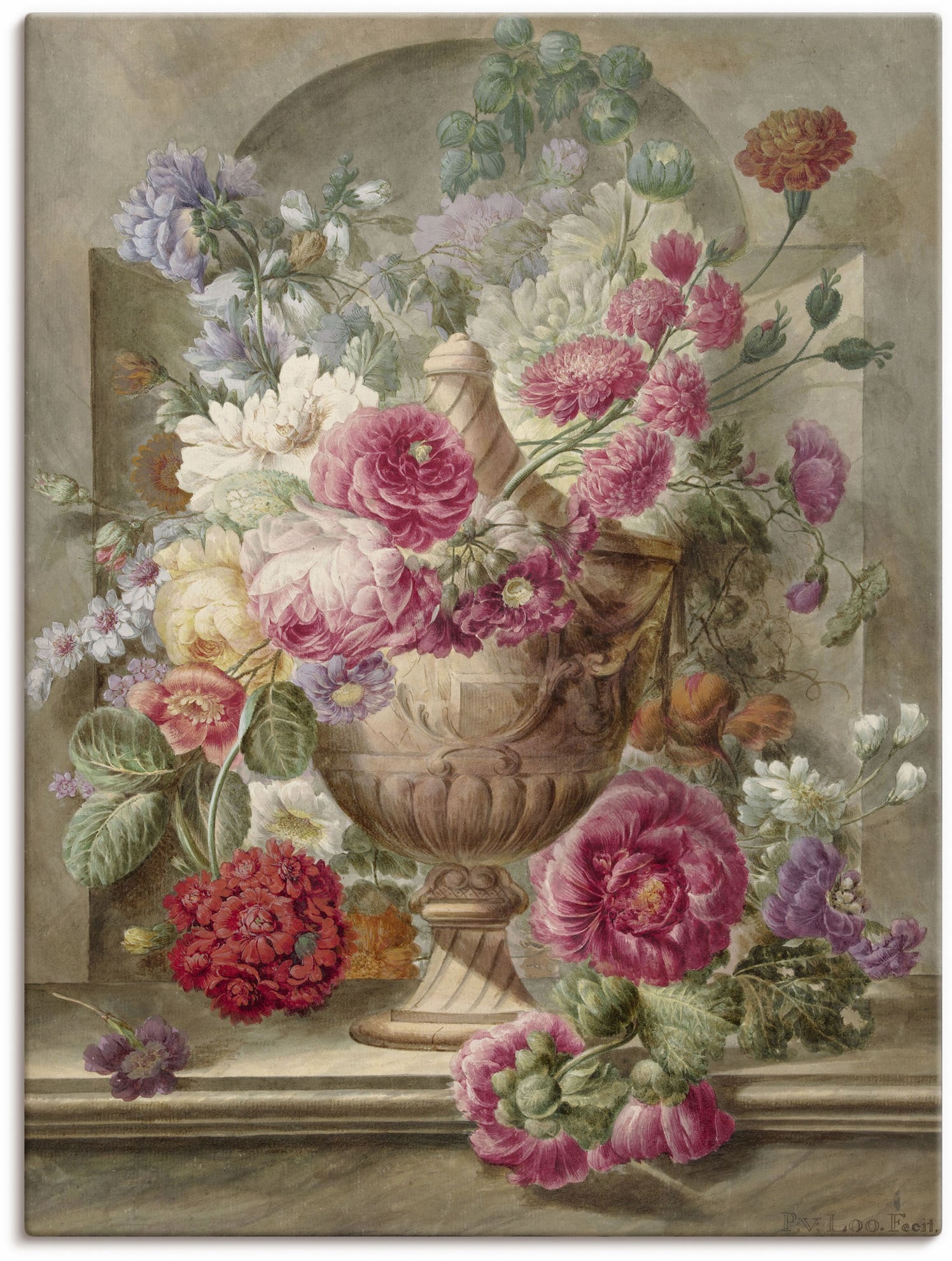 Artland Wandbild »Vase mit Blumen.« Arrangements 1 Stk. tlg. als Leinwandbi günstig online kaufen