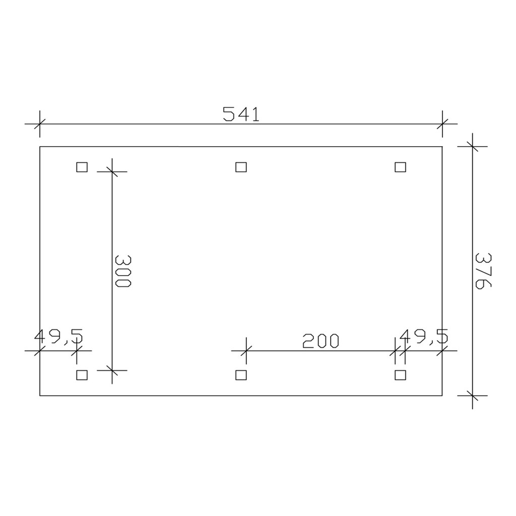 Skanholz Einzelcarport »Franken«, Leimholz-Nordisches Fichtenholz, 300 cm, weiß