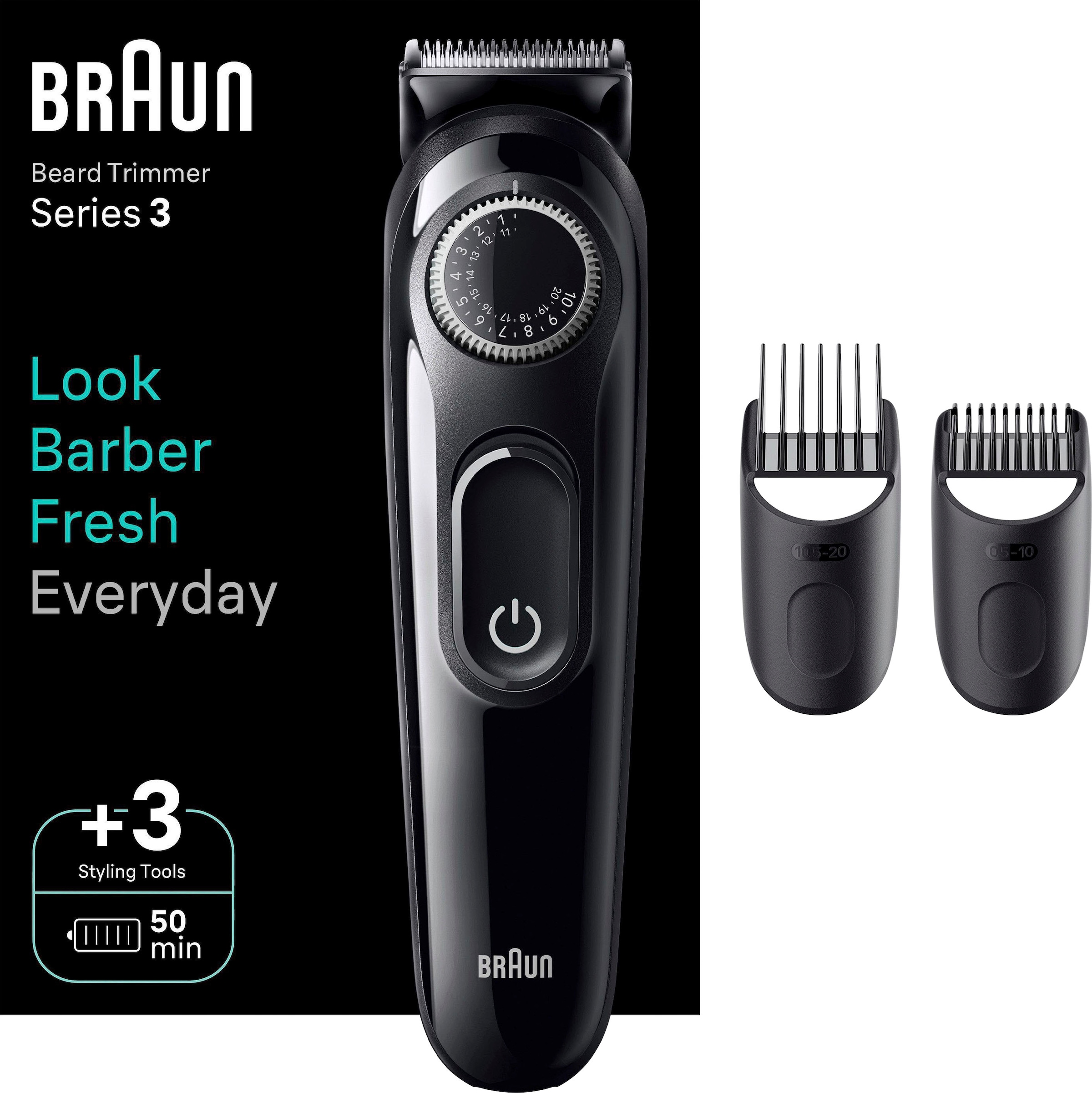 Braun Haarschneider »Barttrimmer BT3410«, 40 bestellen online Wiederaufladbar Einstellungen