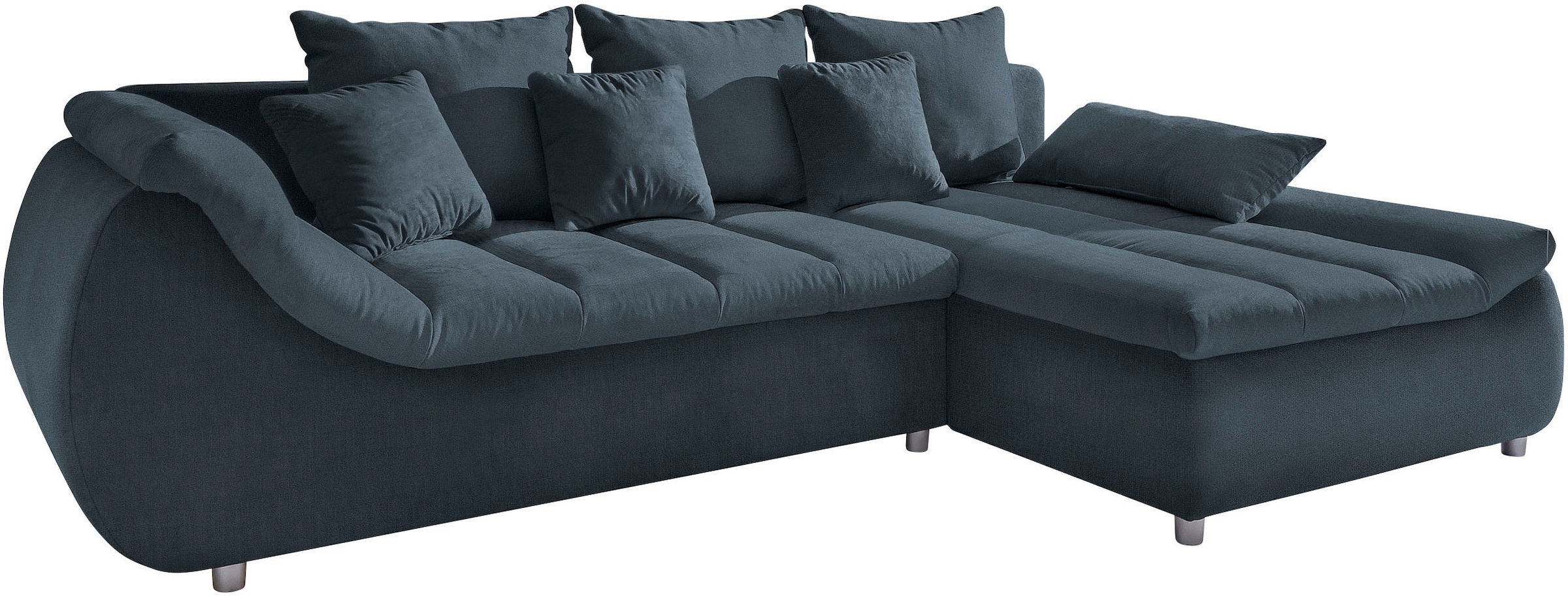 INOSIGN Ecksofa »Imola elegant und bequem, aktuelle Steppung im Sitz, L-Form«, wahlweise mit Bettfunktion