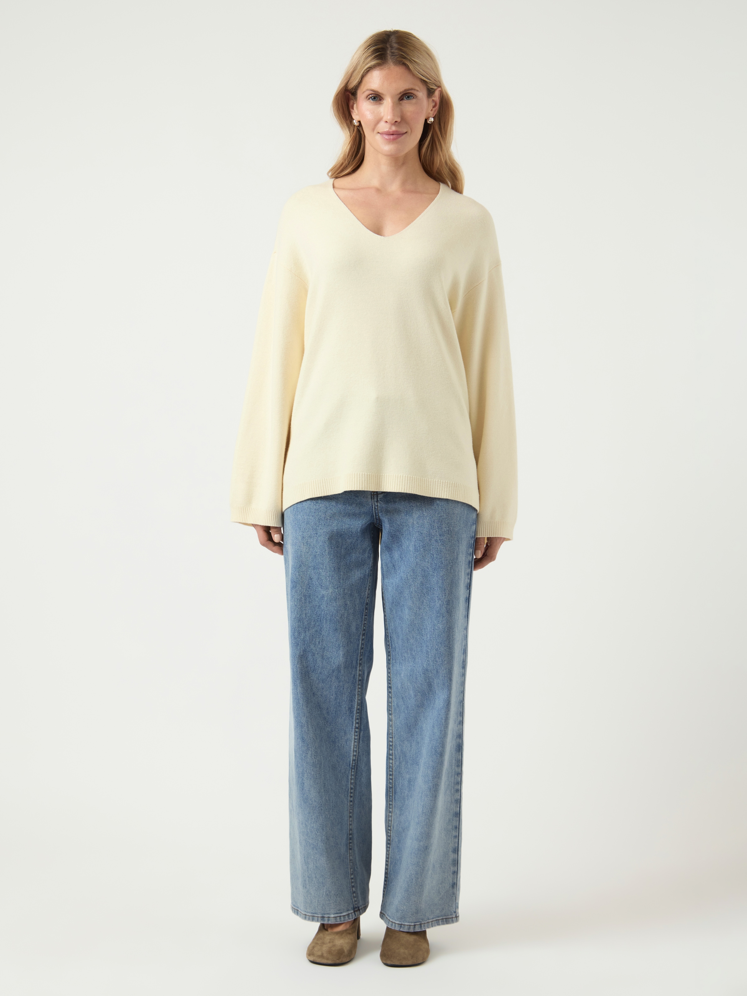 Y.A.S Strickpullover »YASELMA LS V-NECK KNIT PULLOVER S. NOOS«