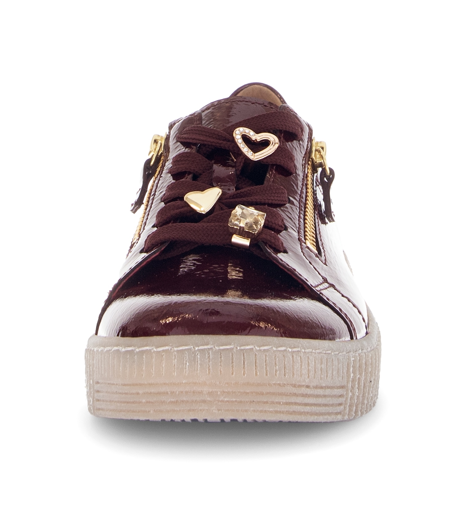 Gabor Plateausneaker, Freizeitschuh, Halbschuh, Schnürer mit edlen Schmuck-Motiven