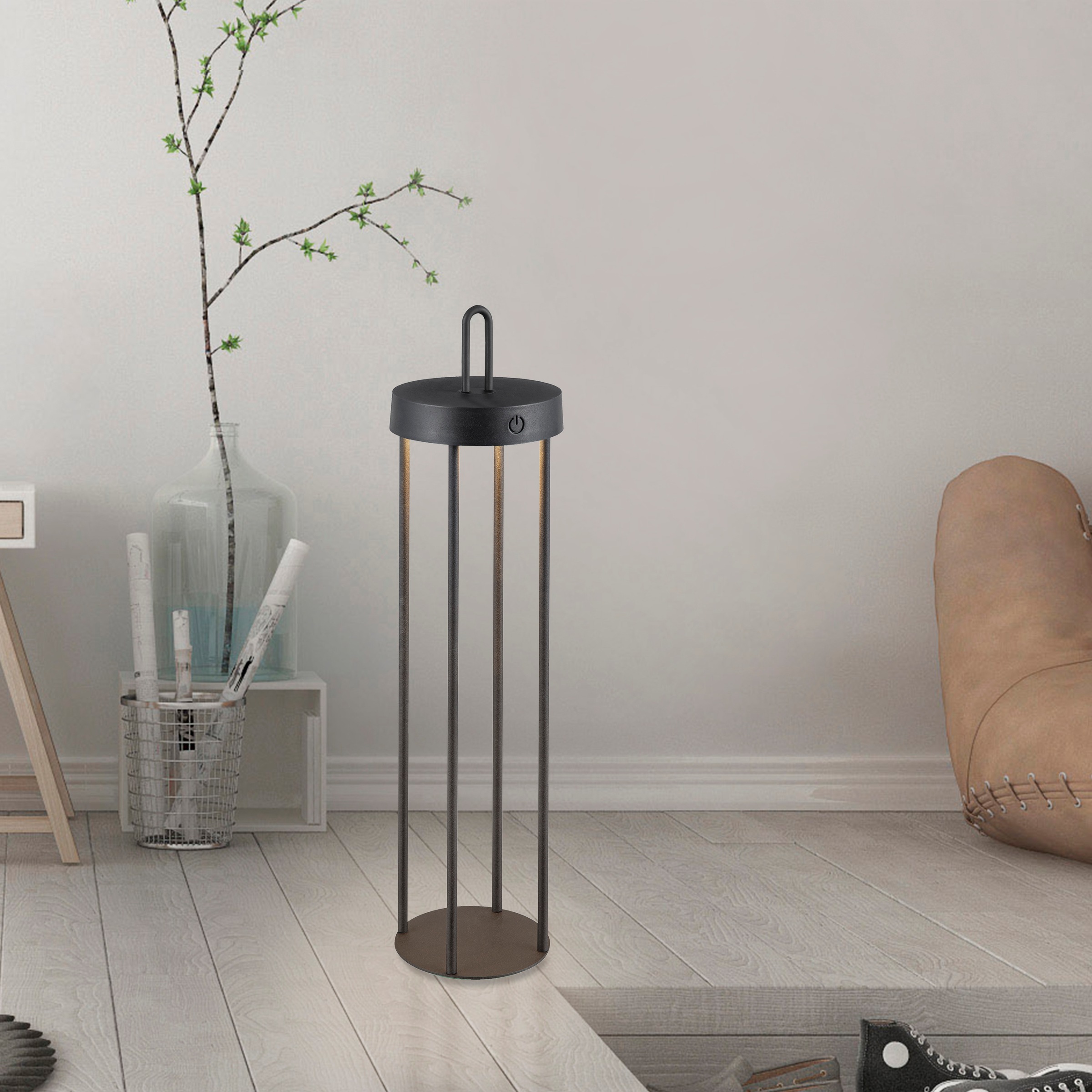 JUST LIGHT Stehlampe »ANSELM«, 1 flammig, Leuchtmittel LED-Modul | LED fest integriert, Akkuleuchte