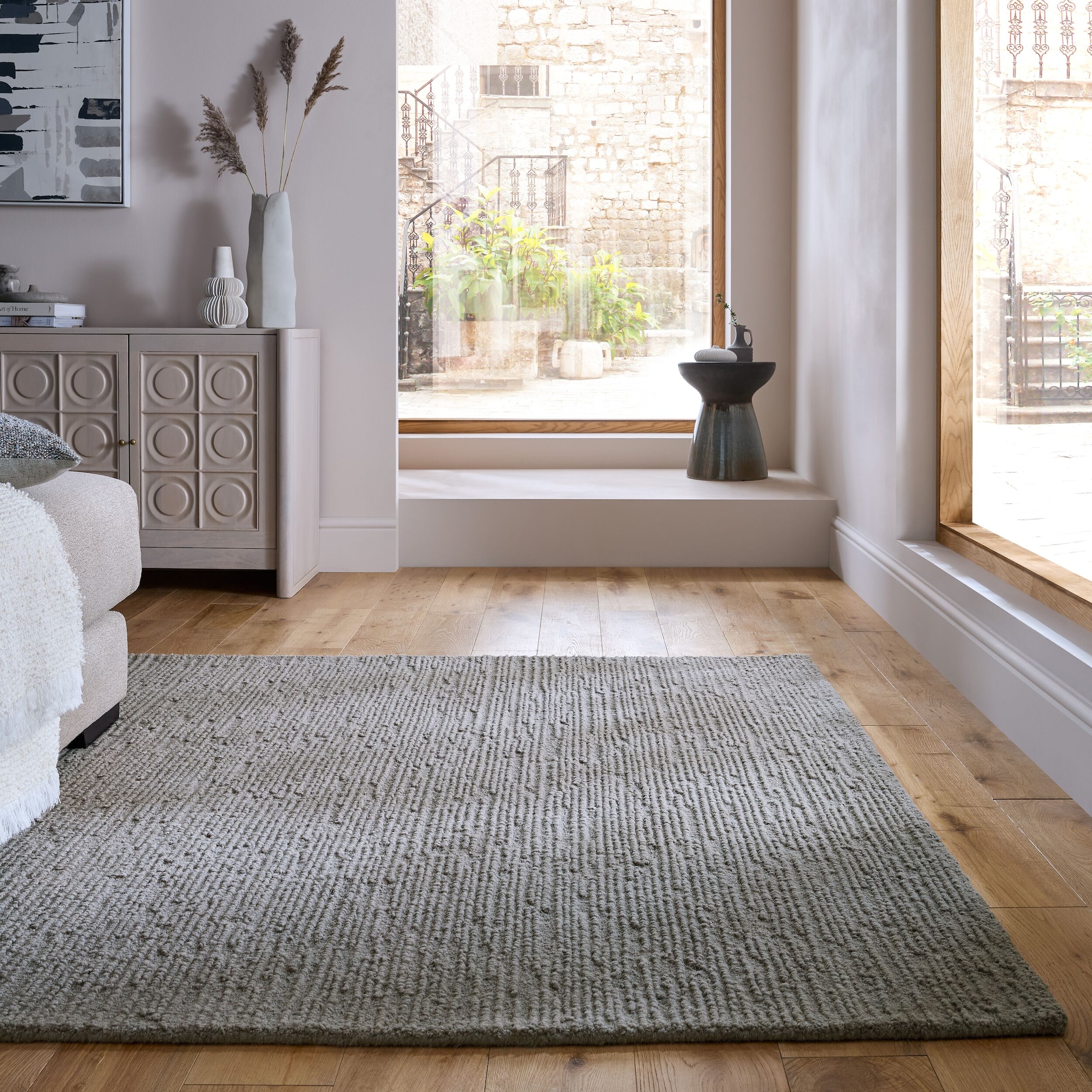 FLAIR RUGS Wollteppich »Harris Boucle«, rechteckig, 12 mm Höhe, handgeferti günstig online kaufen