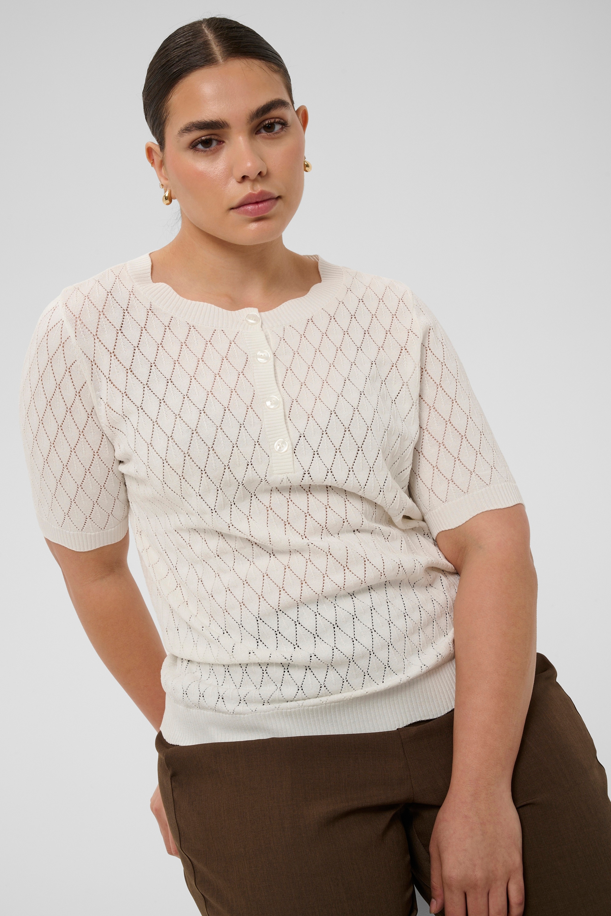 KAFFE Curve Strickpullover »Damen Strickpullover KCbirthe«