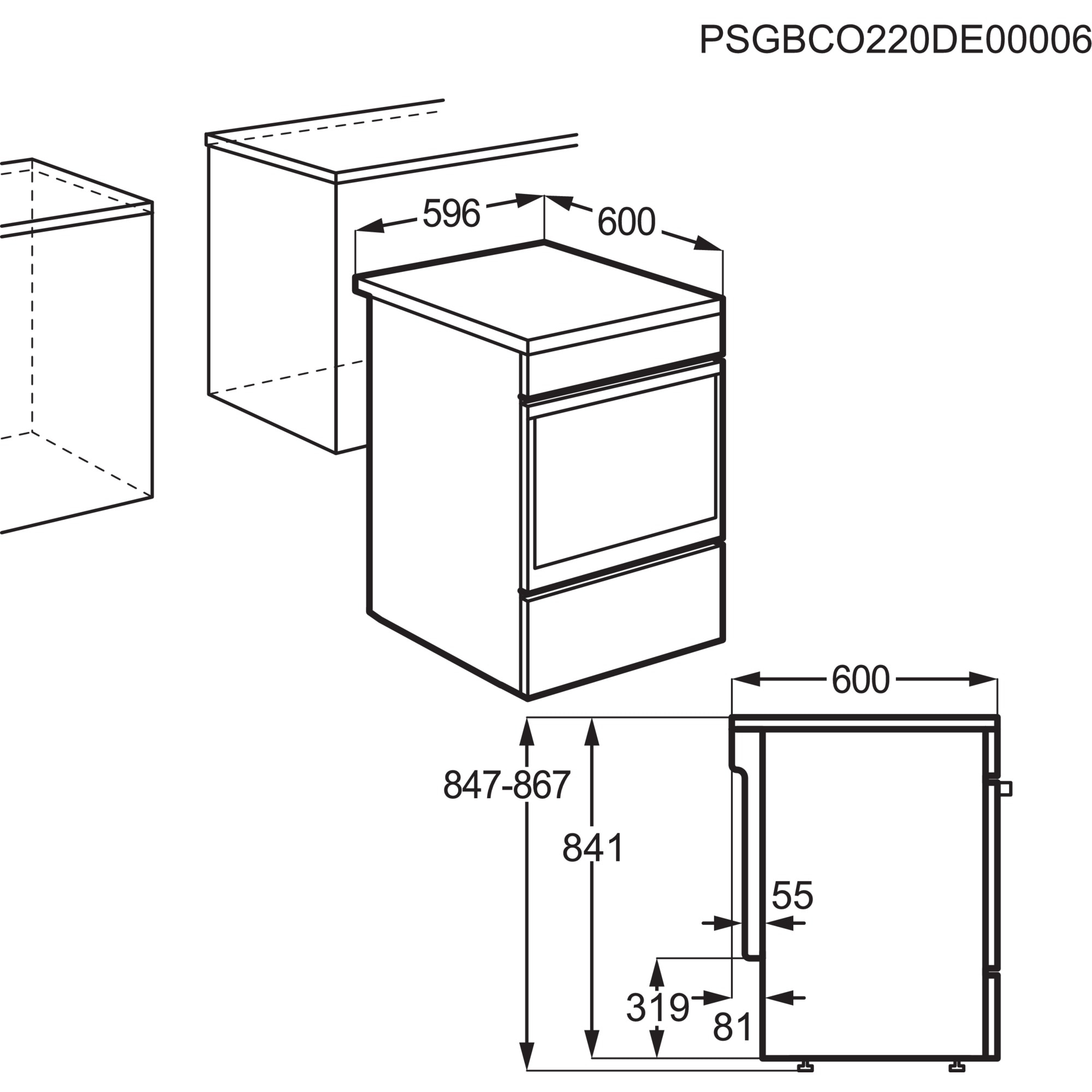 AEG Elektro-Standherd »CCB644OCBM«, mit Teleskopauszug nachrüstbar, XXL-Garraum