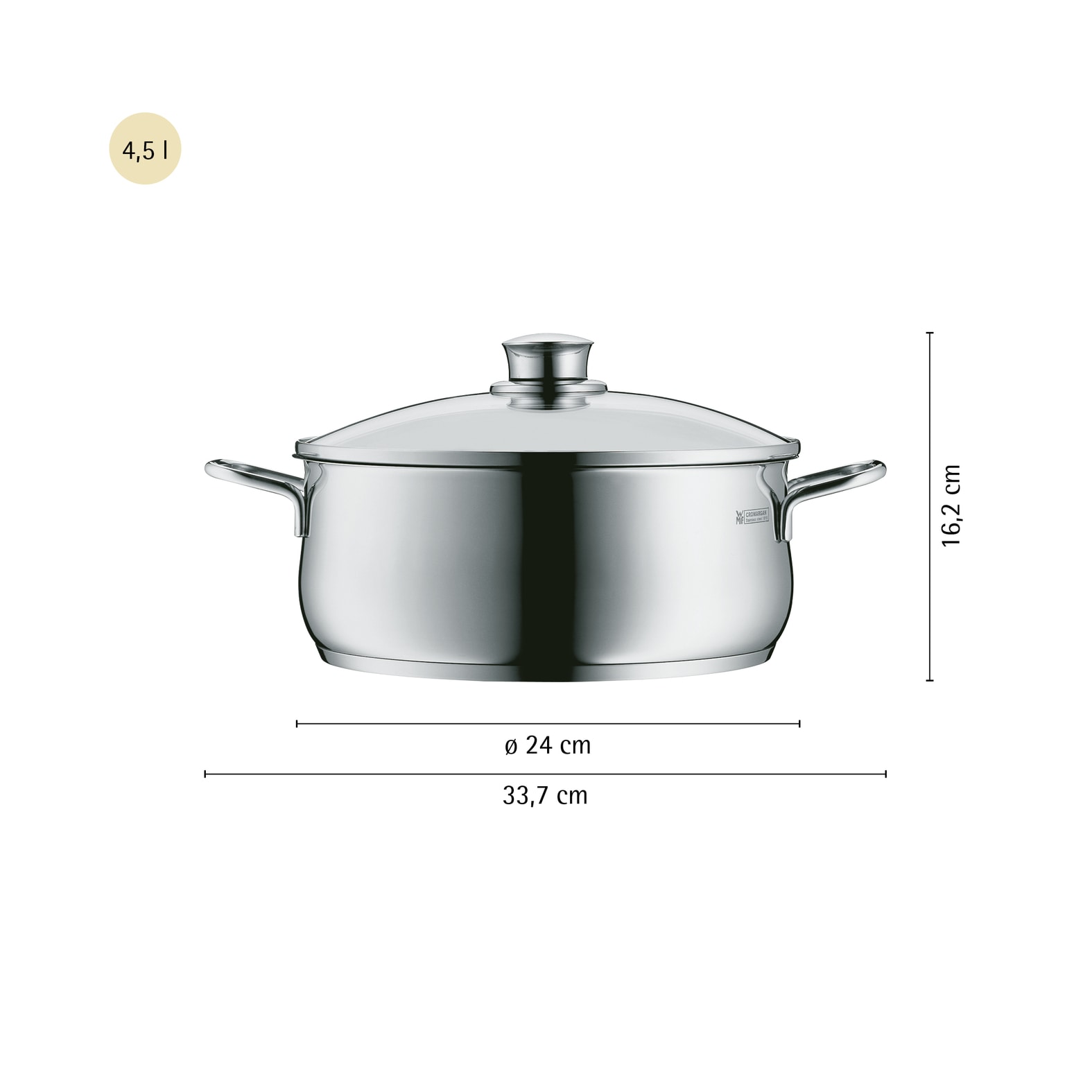 WMF Bratentopf »Diadem Plus« 2 Stk. tlg. Cromargan® Edelstahl Rostfrei 18/10