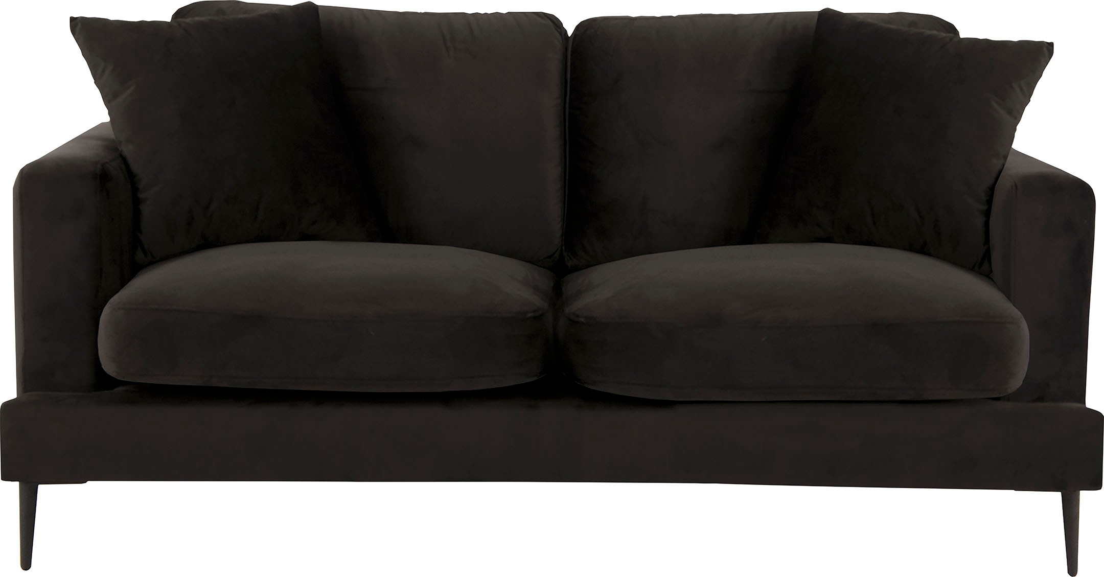 Leonique 2-Sitzer »Cozy elegantes Designsofa, Maße B/T/H: 151/97/80 cm«, mit losen Kissen und Metallbeinen