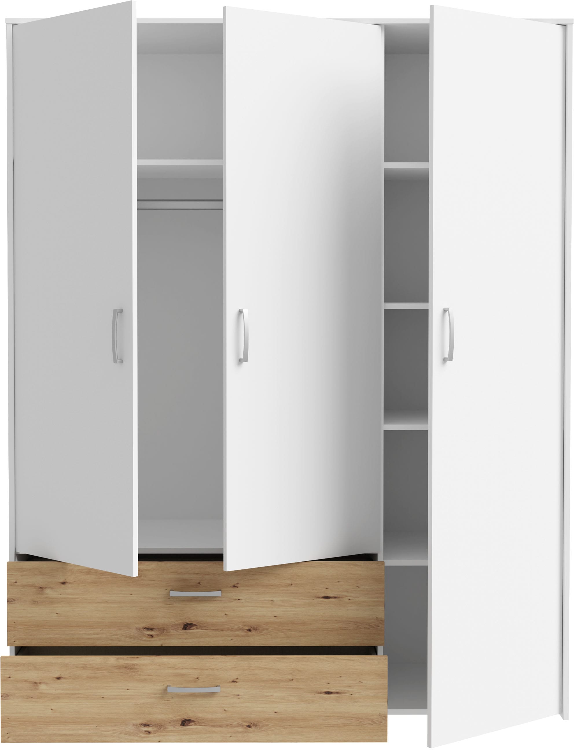FORTE Drehtürenschrank »Culgoa«, Drehtürenschrank, Stauraum, 2 Schubkästen, variable Einlegeböden