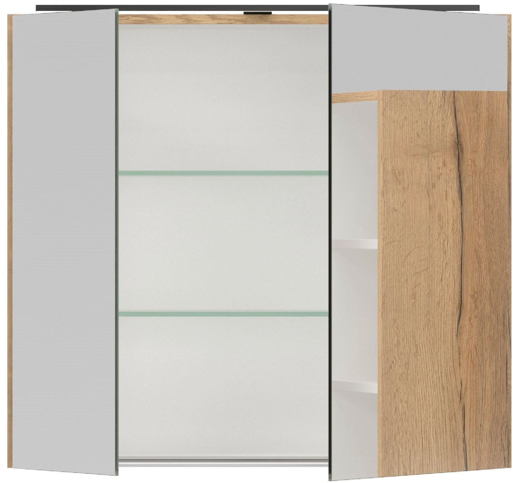 nobilia® Spiegelschrank »Prina«, (inkl. Beleuchtung mit Dimmerfunktion), in Breiten 60, 80, 100 und 120 cm, innenliegende Steckdose