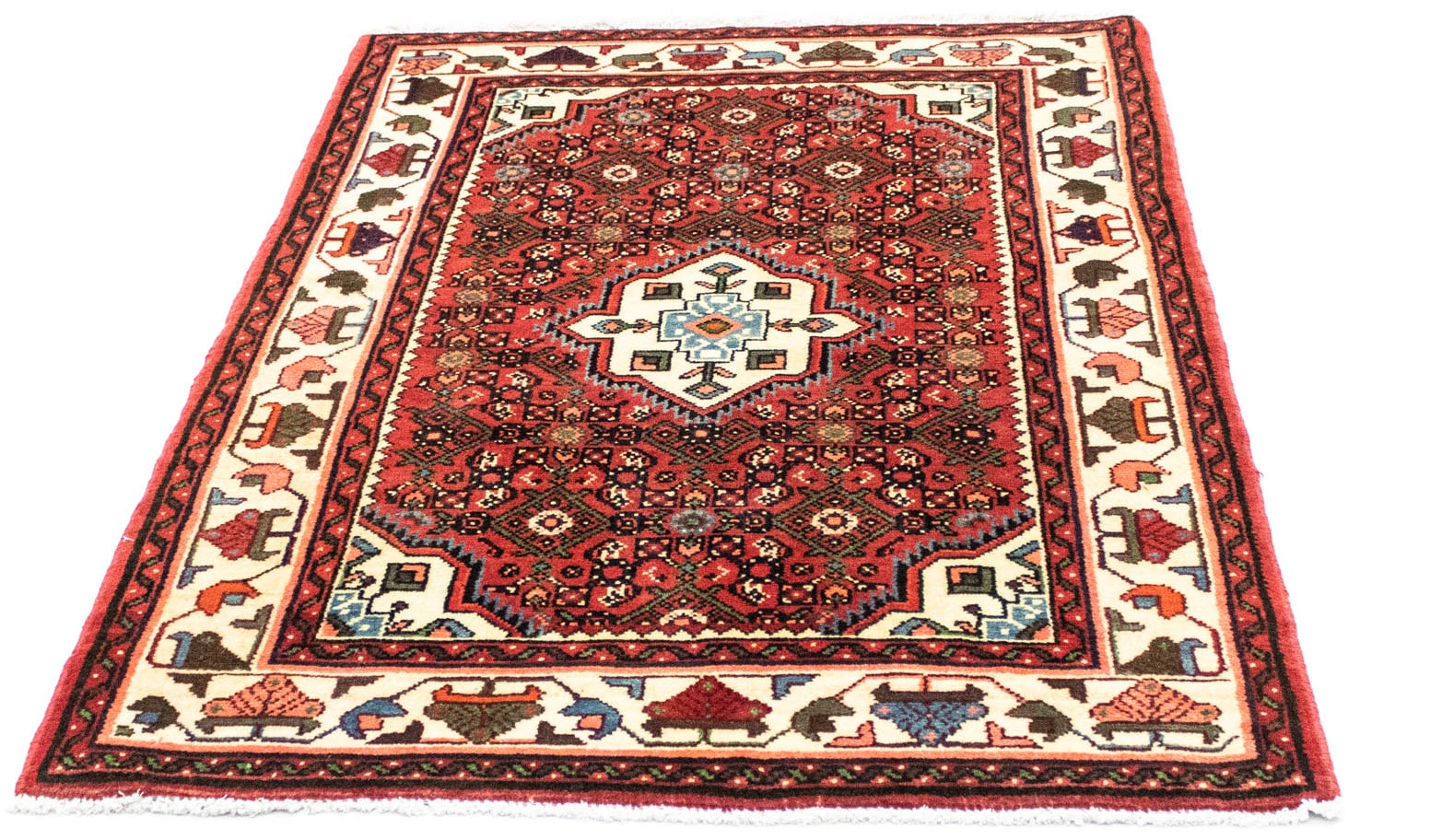 morgenland Wollteppich »Hosseinabad Teppich handgeknüpft rost«, rechteckig, günstig online kaufen