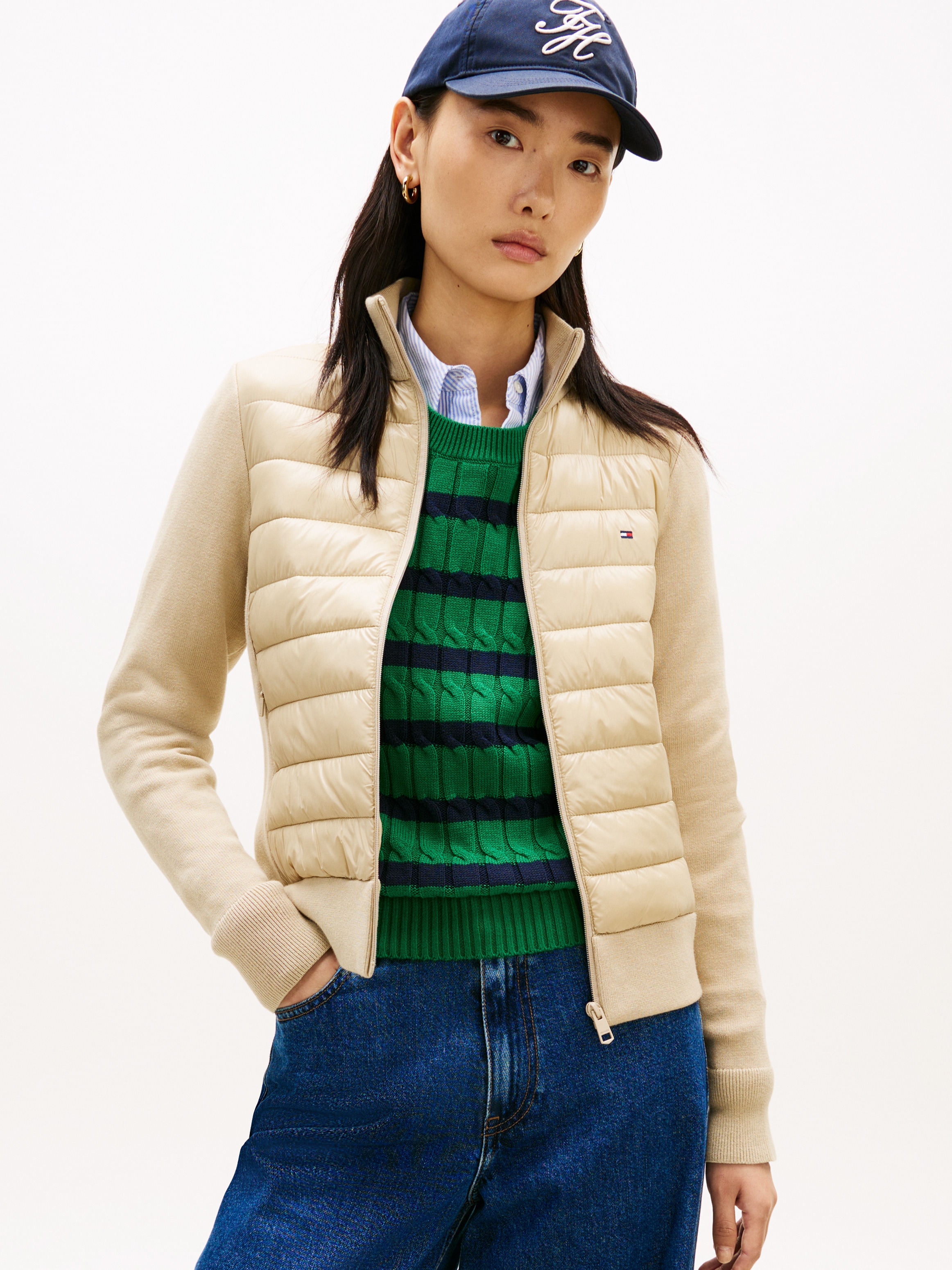 Tommy Hilfiger Steppjacke »LW KNIT MIX PADDED JACKET«