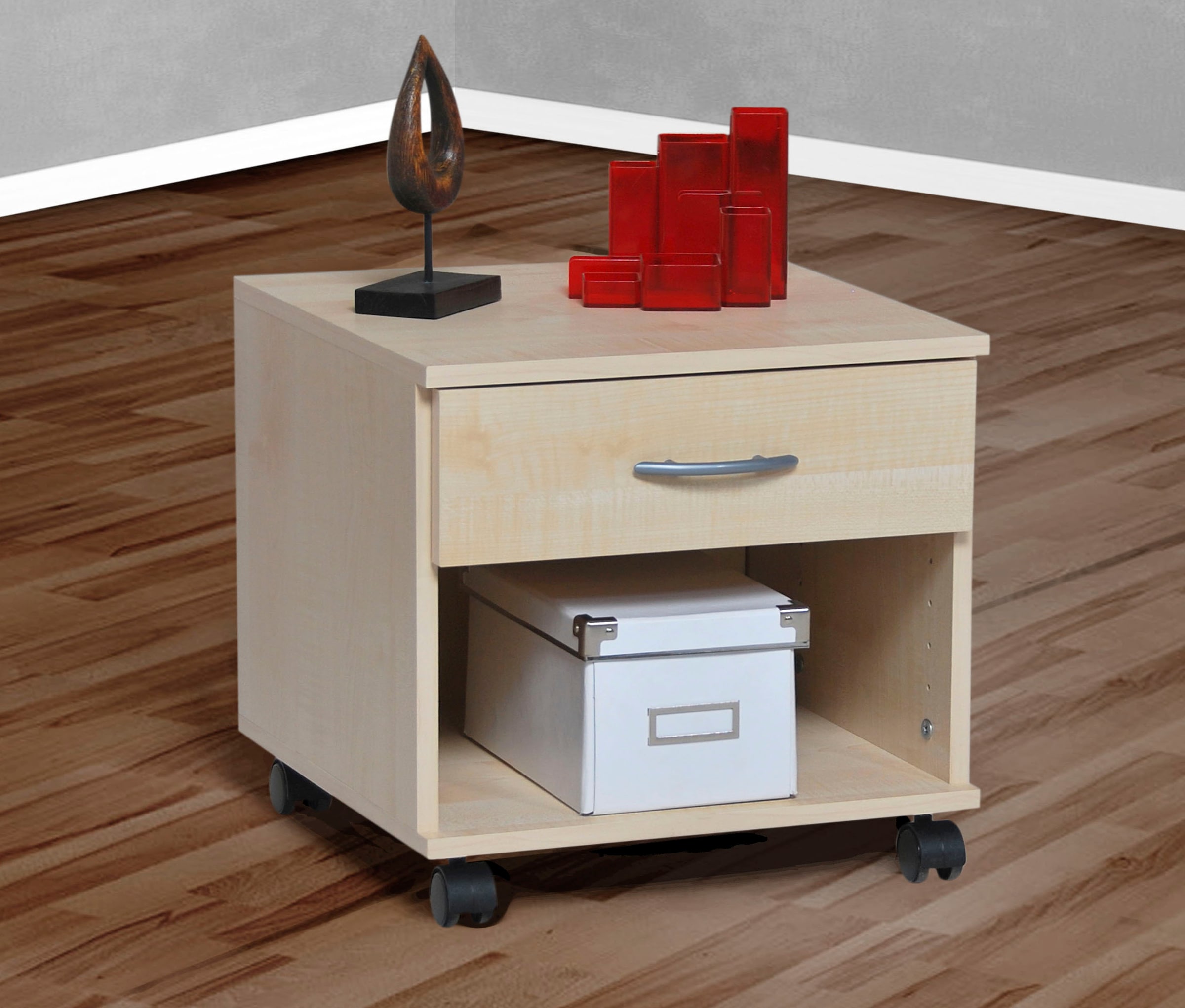 VOGL Möbelfabrik Rollcontainer »1191, Bürocontainer, Nachtschrank«, (1 St.), Ausführungen mit/ohne Schubladen, Höhe 41 cm, Made in Germany