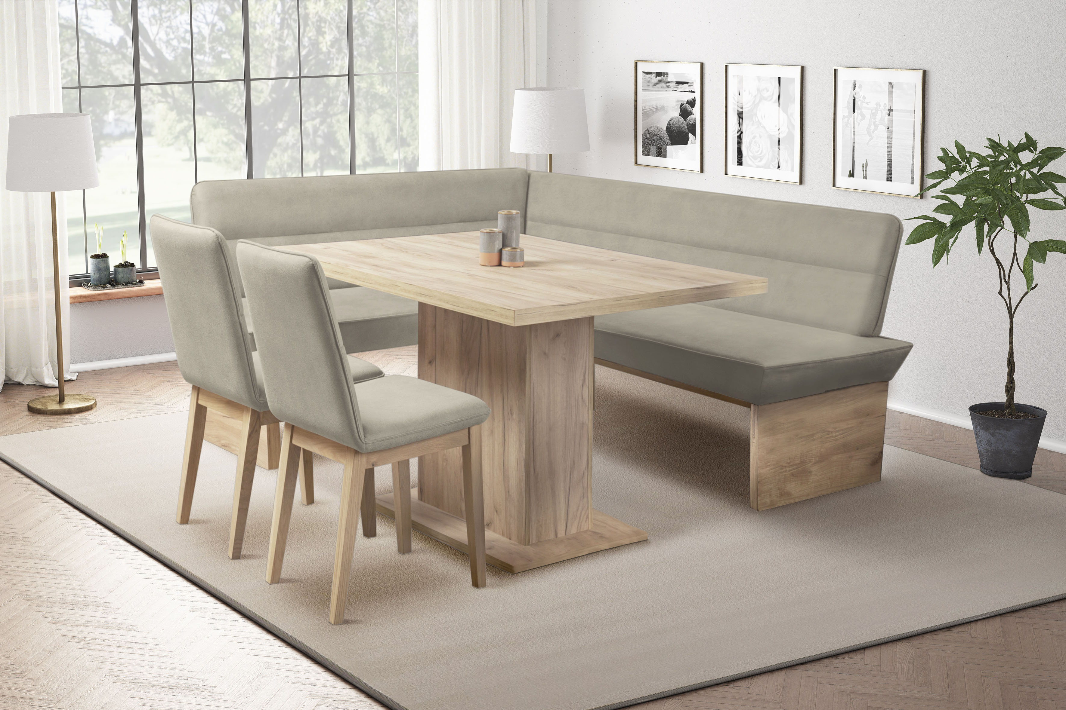 Home affaire Eckbankgruppe »Beluna + Cross Essecke Sitzgruppe Eckbank Küche günstig online kaufen