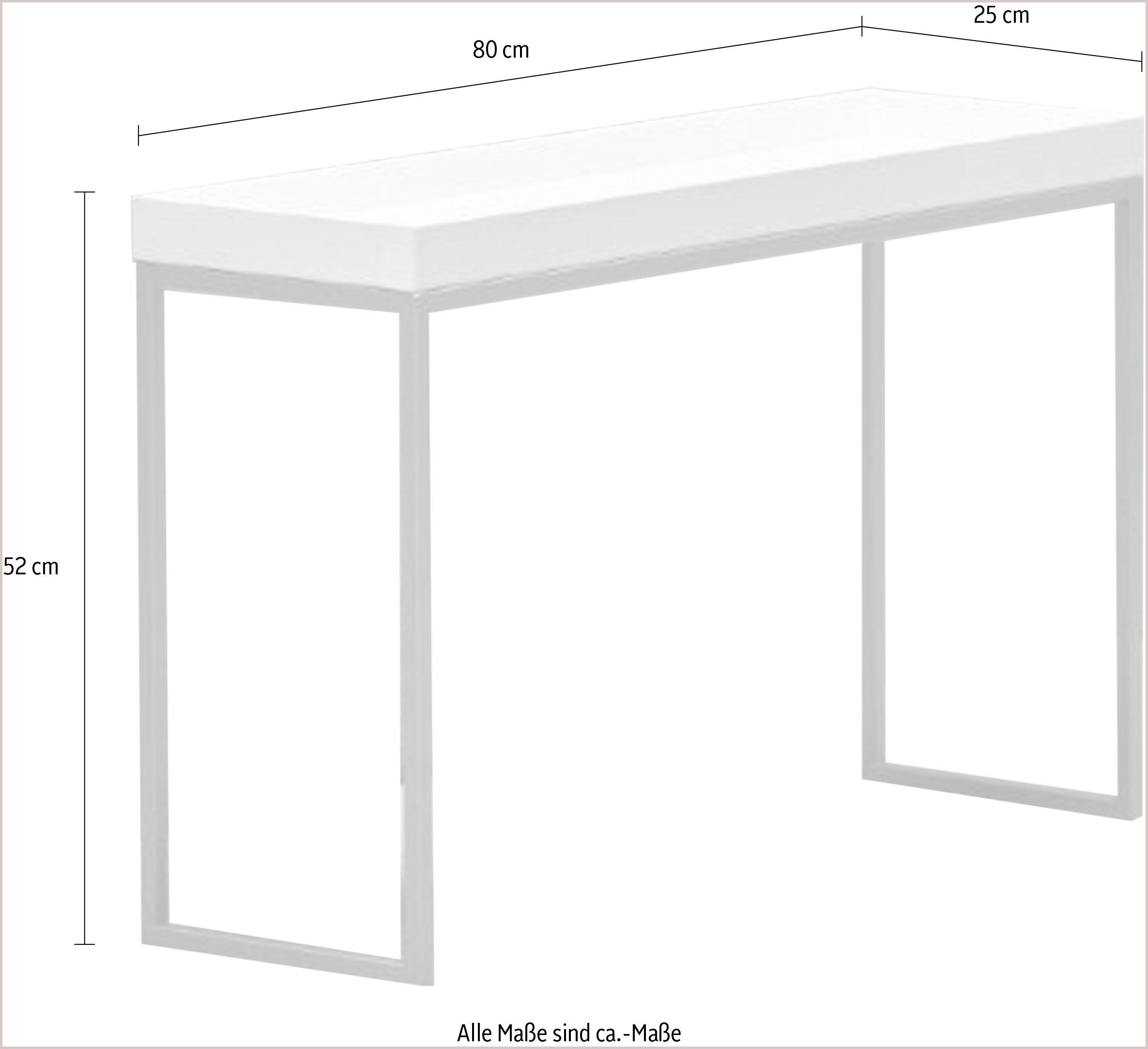 Fiam Konsolentisch »pizzo«, in verschiedenen Gestellfarben, Breite 80 cm