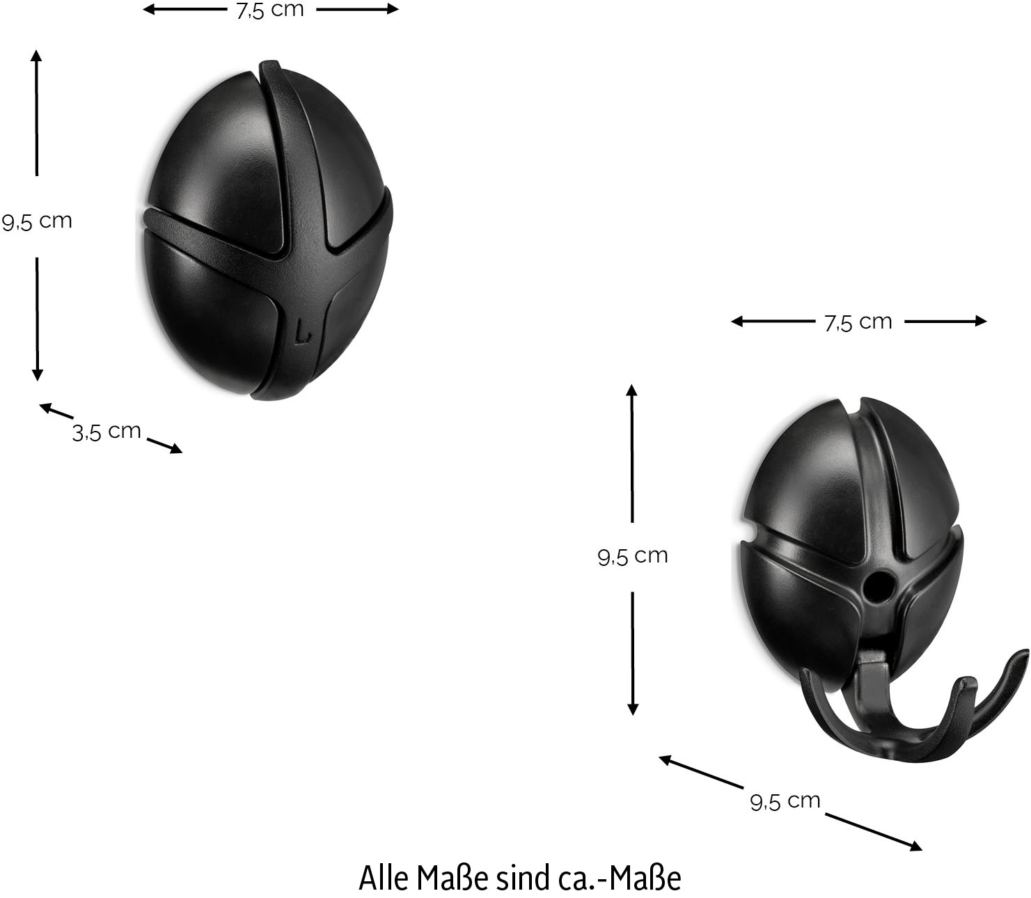 Spinder Design Garderobenhaken »TICK BIO« Design-Garderobe aus recyceltem ABS und mit klappbaren Haken