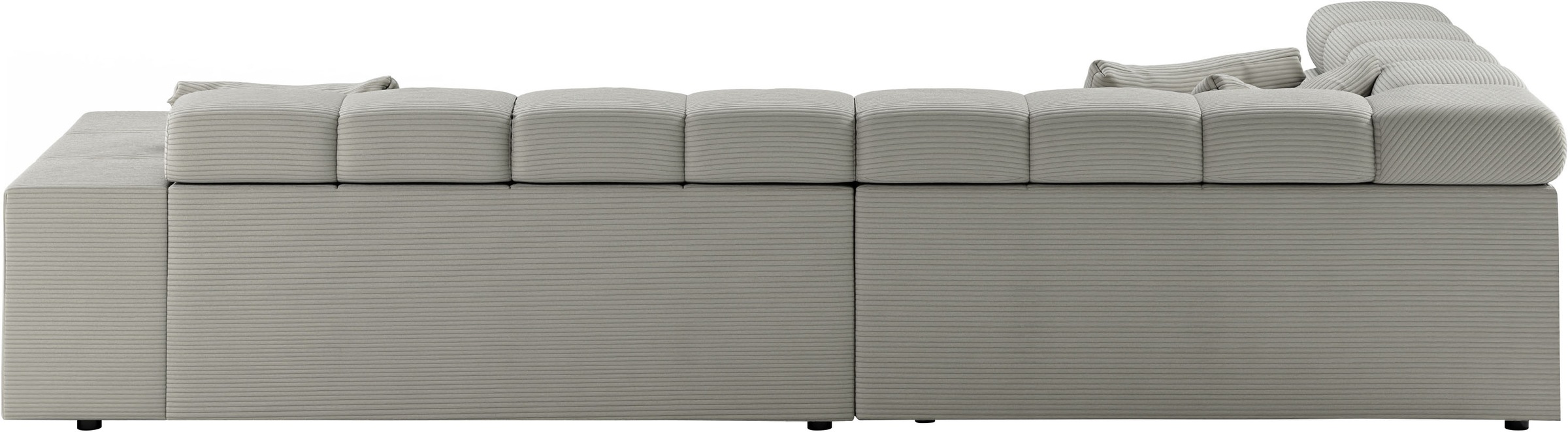 INOSIGN Ecksofa »Ancona incl. Kopfteilverstellung, Breite 319cm, L-Form«, wahlweise motorische Sitztiefenverstellung, auch in Cord + Easy Care