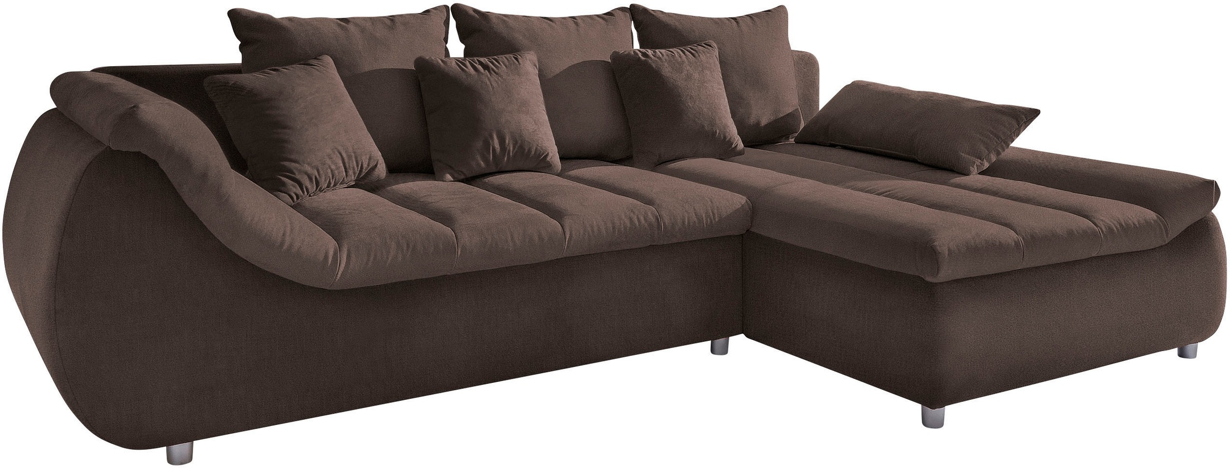 Home affaire Ecksofa »Imola, bequem, aktuelle Steppung im Sitz, L-Form, Bre günstig online kaufen