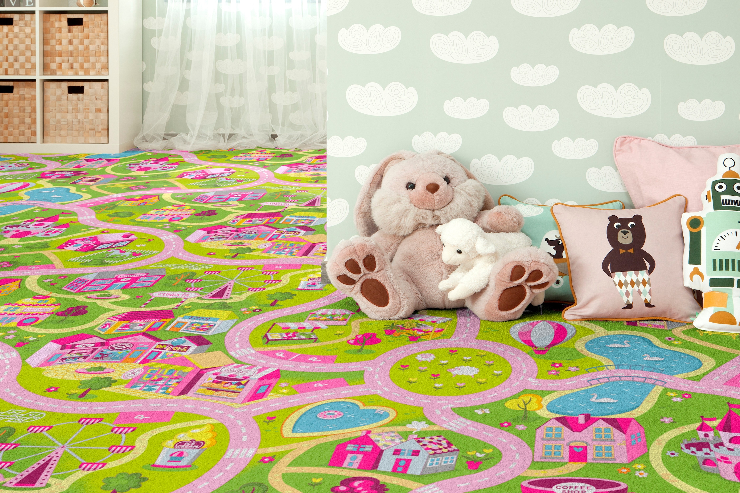 Andiamo Teppichboden »Sweet Towny, Schlinge, Made in Belgium«, rechteckig, günstig online kaufen