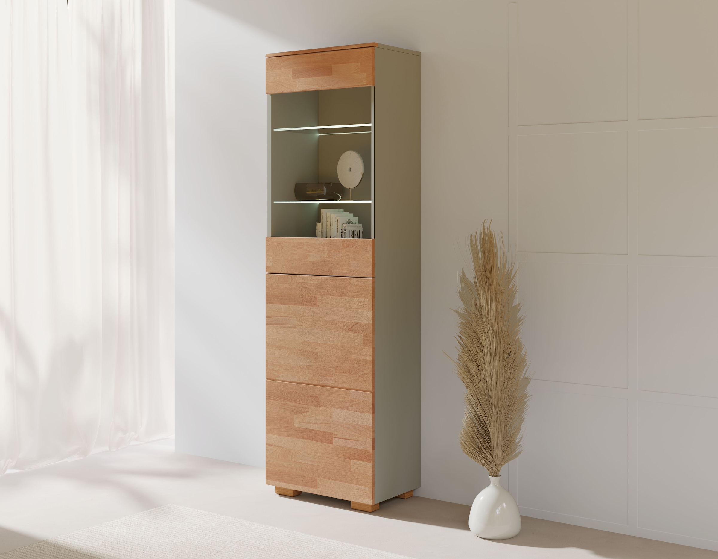 Home affaire Vitrine »CITRA75,5 Fächer,3 verstallbare Einlegeboden, viel St günstig online kaufen