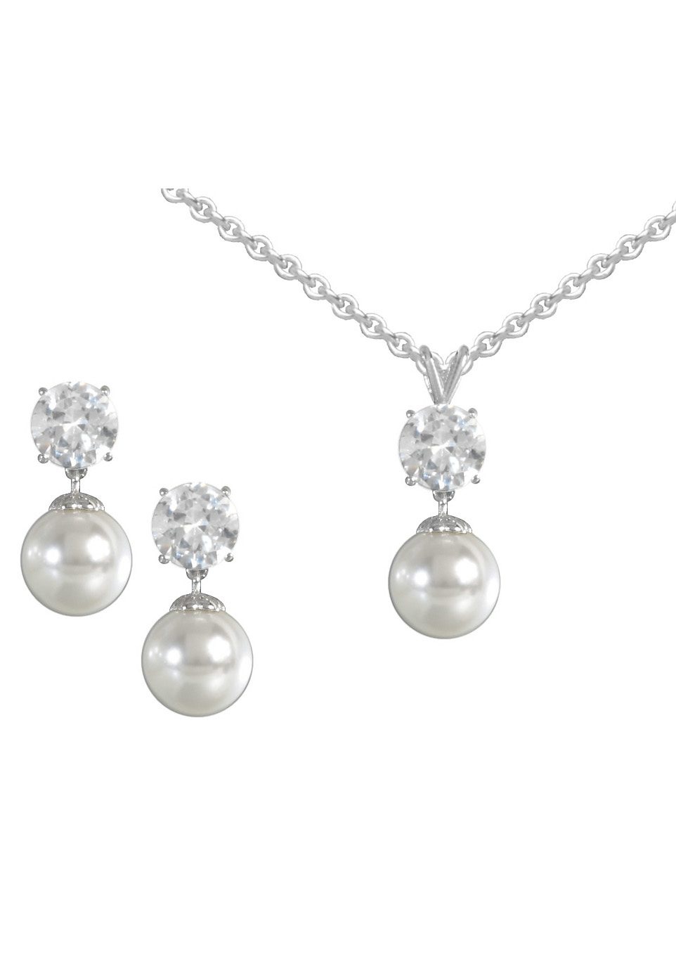 Firetti Schmuckset Schmuck Geschenk Halskette Ohrschmuck Perle