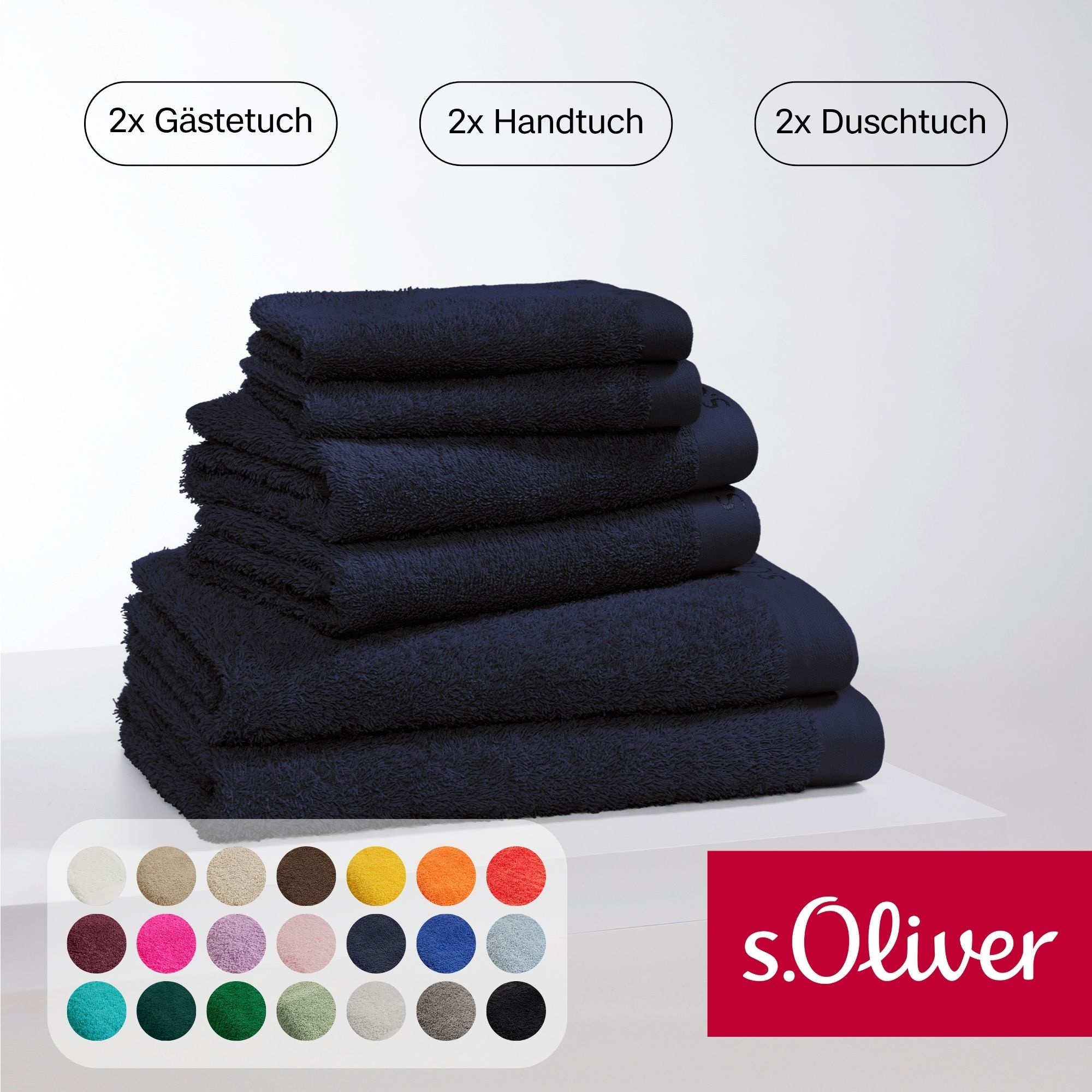 s.Oliver Handtuch Set »s.Oliver, Premium Qualität, 600 gr/m²«, (Set, 6 St., günstig online kaufen