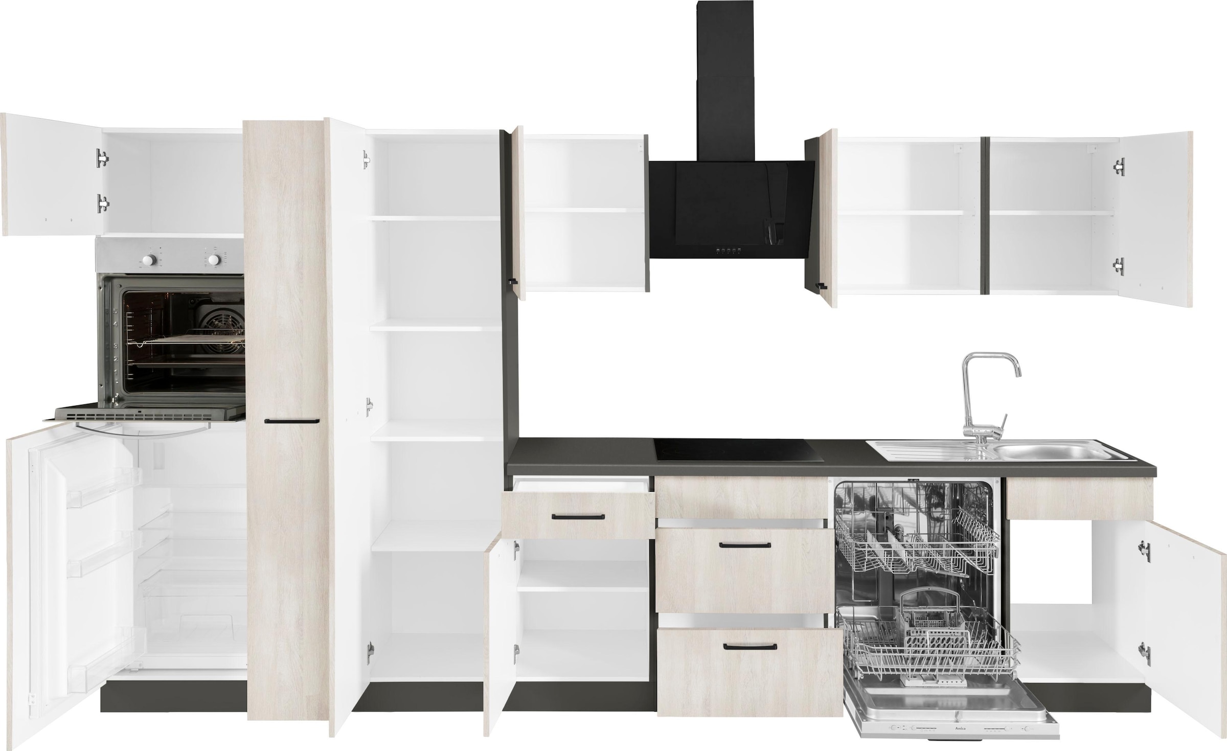 wiho Küchen Küchenzeile kaufen online Breite 360 cm E-Geräte, »Esbo«, ohne