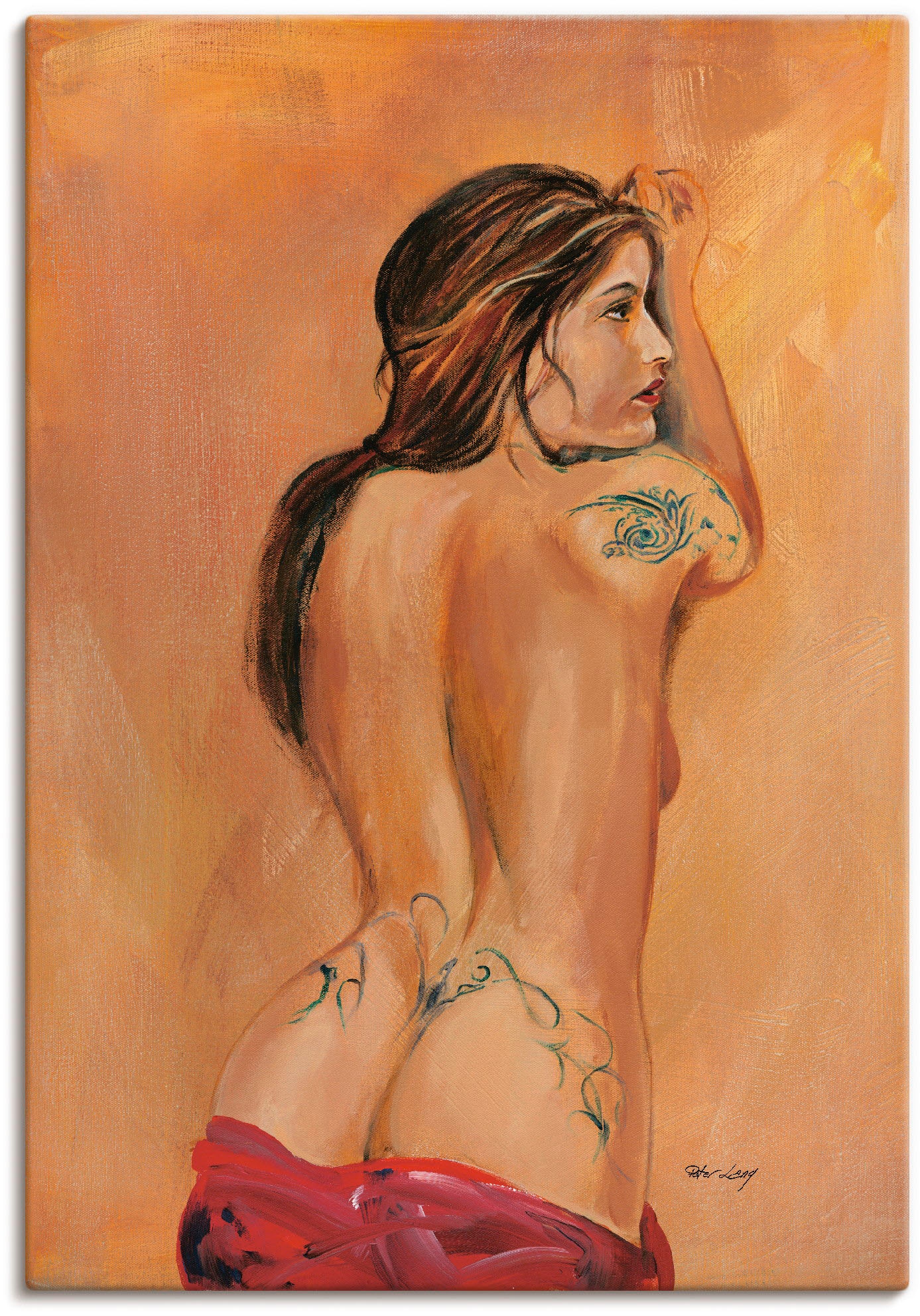 Artland Leinwandbild »Tattoo Mädchen«, Frau, (1 St.), auf Keilrahmen gespannt