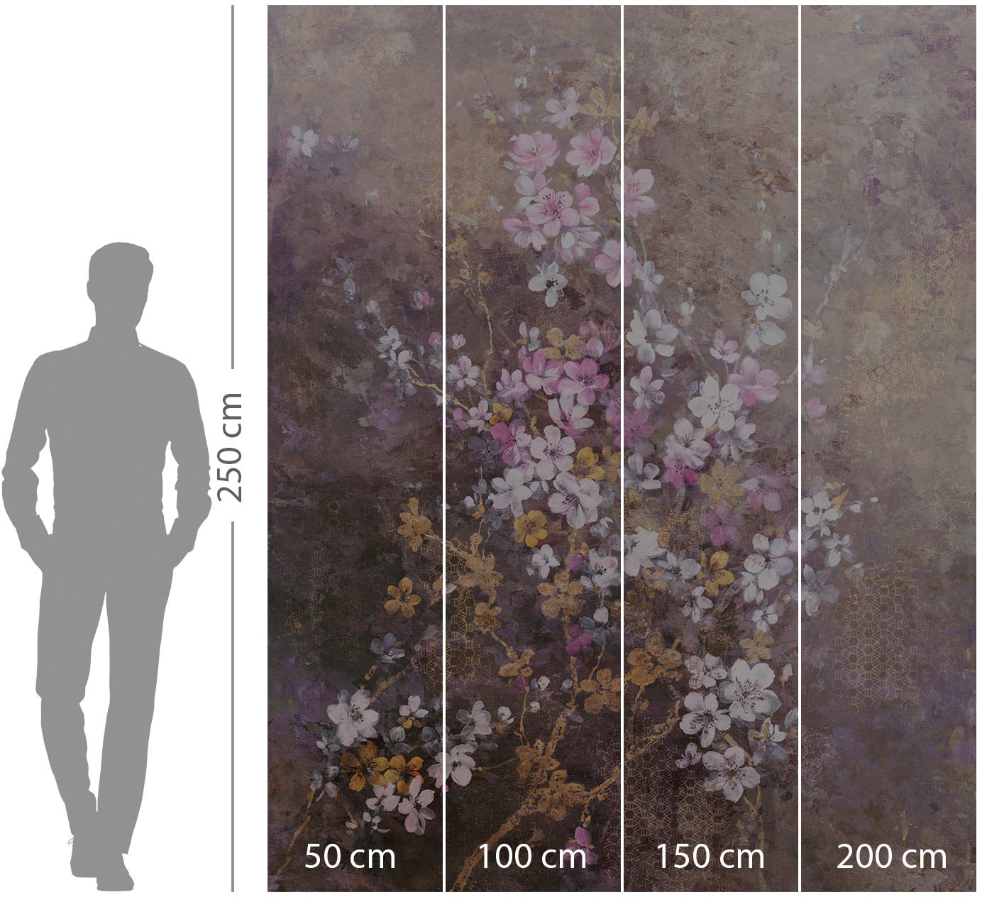 Komar Vliestapete »Digitaldruck Vlies -  Hanami - Größe 200 x 250 cm« bedruckt glatt Wohnzimmer, Schlafzimmer
