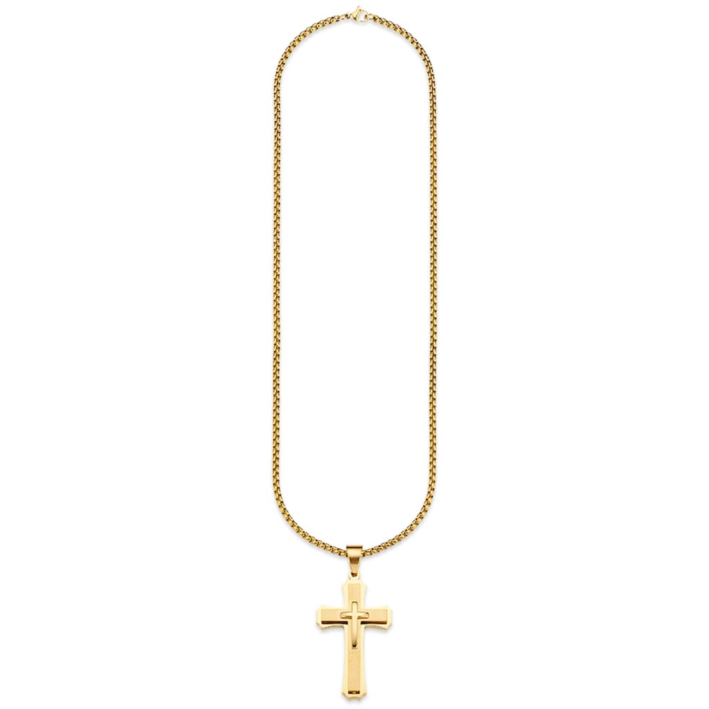 Bruno Banani Kette mit Anhänger »Schmuck Geschenk, Halskette Kreuz, Venezianerkette«