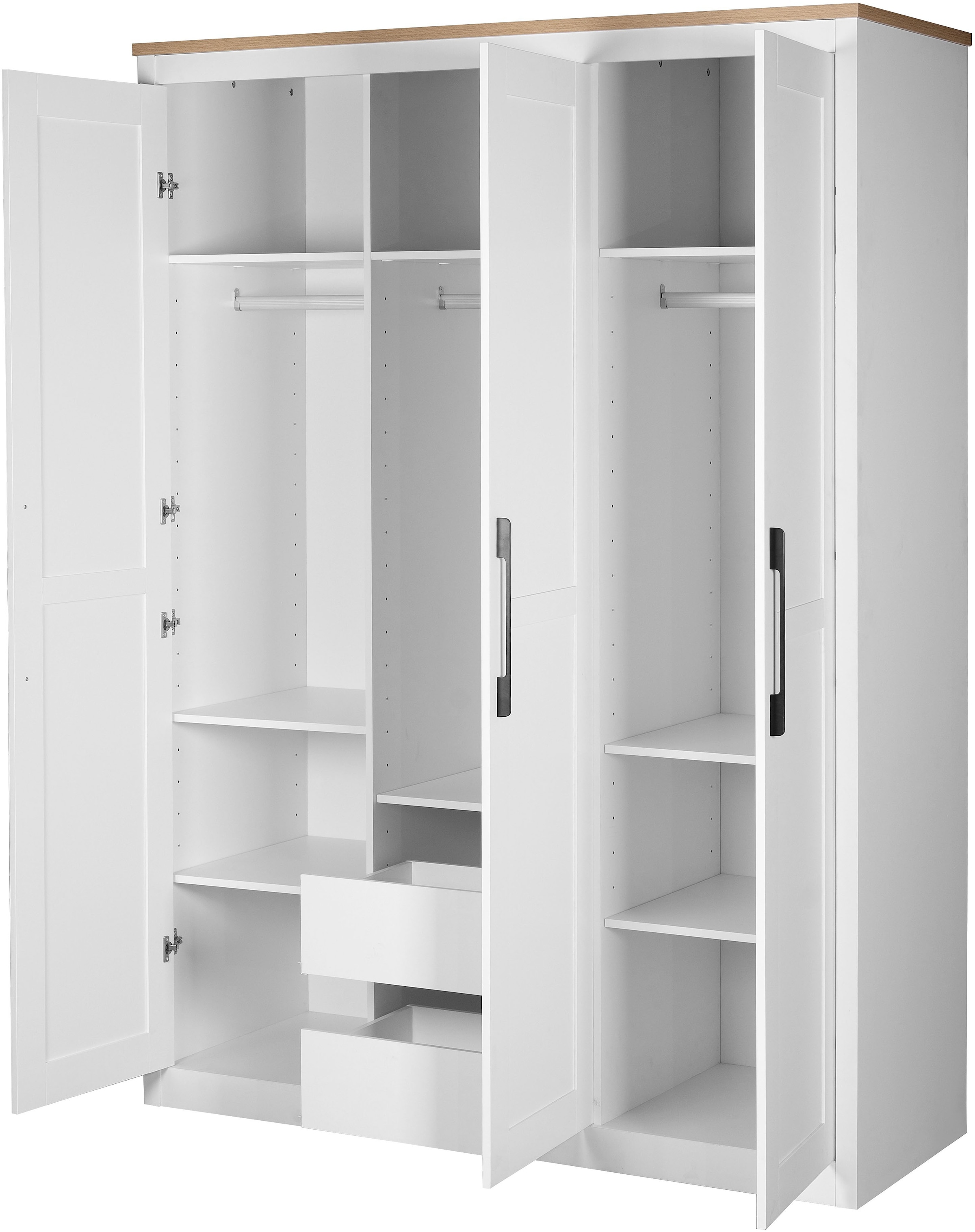 OTTO home Kleiderschrank »Büsum Schlafzimmer Schrank Otto´s Choice« stabile robuste Bauweise mit optimaler Aufteilung,  Schlafzimmerschrank Landhaus Design Garderobe Schrank Bestseller