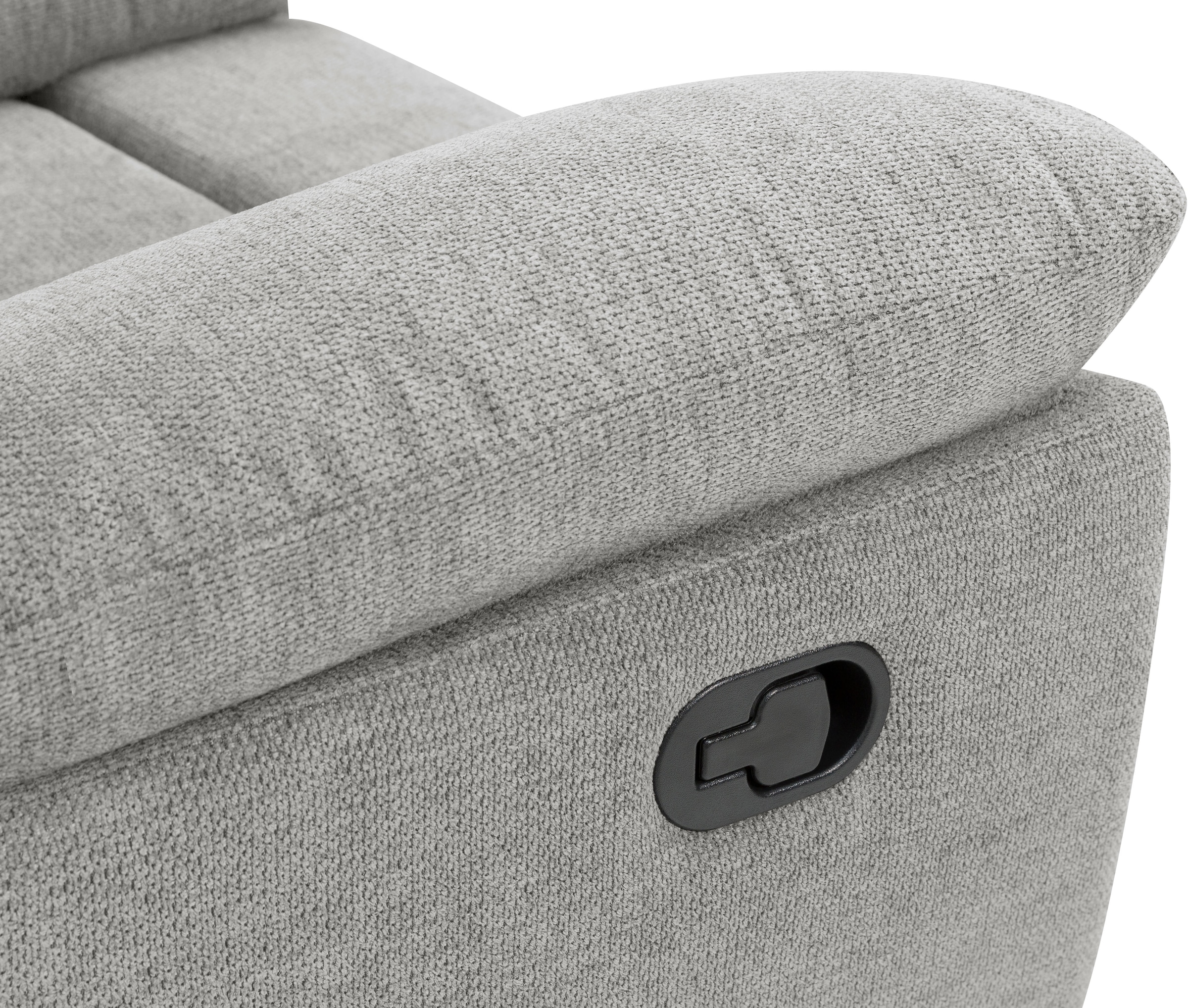 Home affaire 3-Sitzer »LANNOY, manuelle o. elelektrische Relaxfunktion in 2 Sitzen, USB A/C«, Liegefunktion (105°-150°), Reclinersofa, Webstoff, Federkern