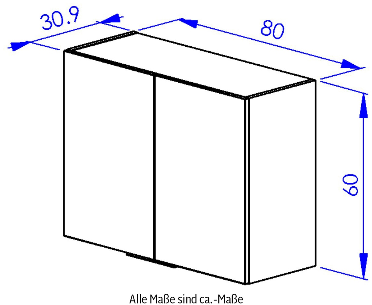 Gami Hängeschrank »Hängeschrank EDEN Breite 80«, (1 St.), Hängeschrank EDEN Breite 80