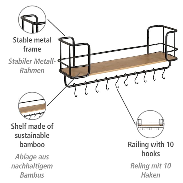 + WENKO Aufhängemöglichkeiten 1 Etage »Loft«, bestellen online Wandregal
