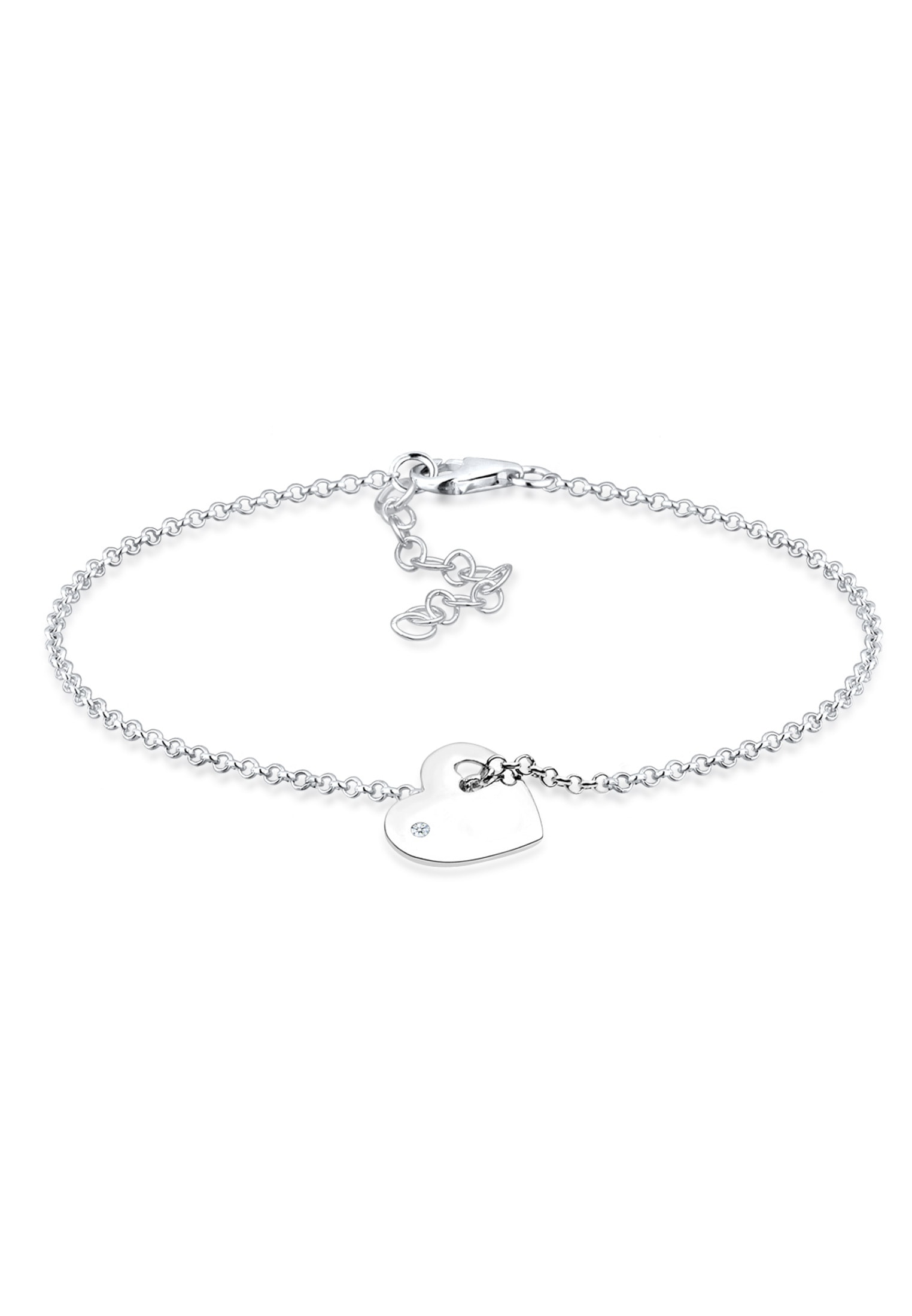 Armband »Herz Love Diamant (0.015 ct) 925 Silber«