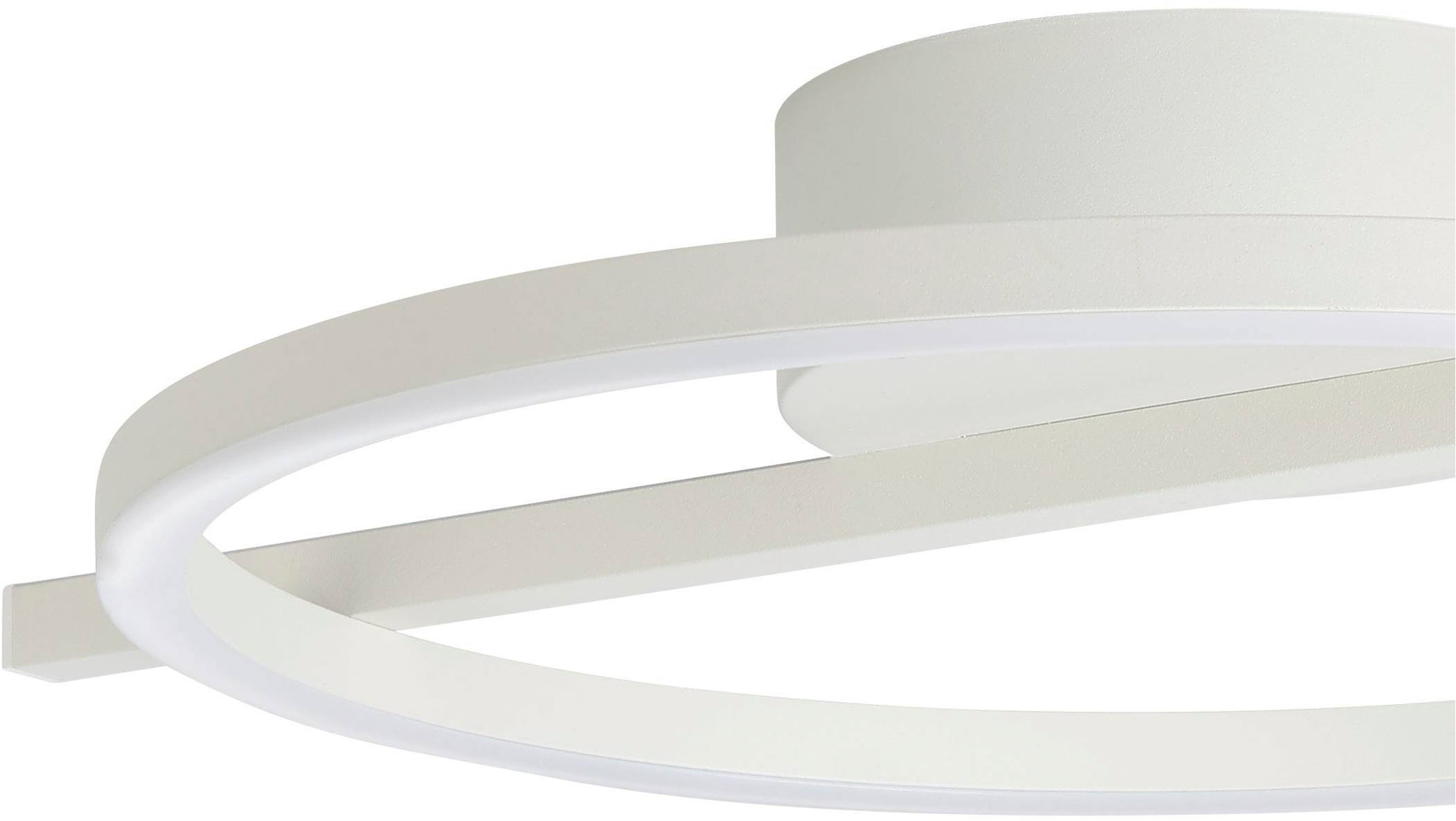 EGLO Deckenleuchte »Amandolo Deckenlampe RGB Backlight Fernbedienung inkl. geometrisch« LED-Modul 1 Stk. Kaltweiß | RGB Wand-/Deckenleuchte - L40 x B30 x H6,5 cm - weiß - 17W inkl.