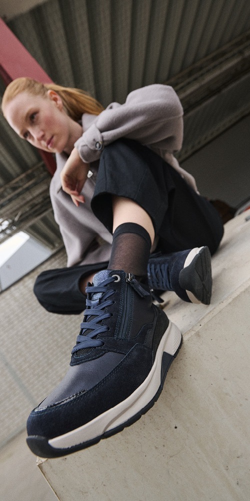 rollingsoft Schnürboots  Keilabsatz, High Top-Sneaker mit herausnehmbarer Innensohle