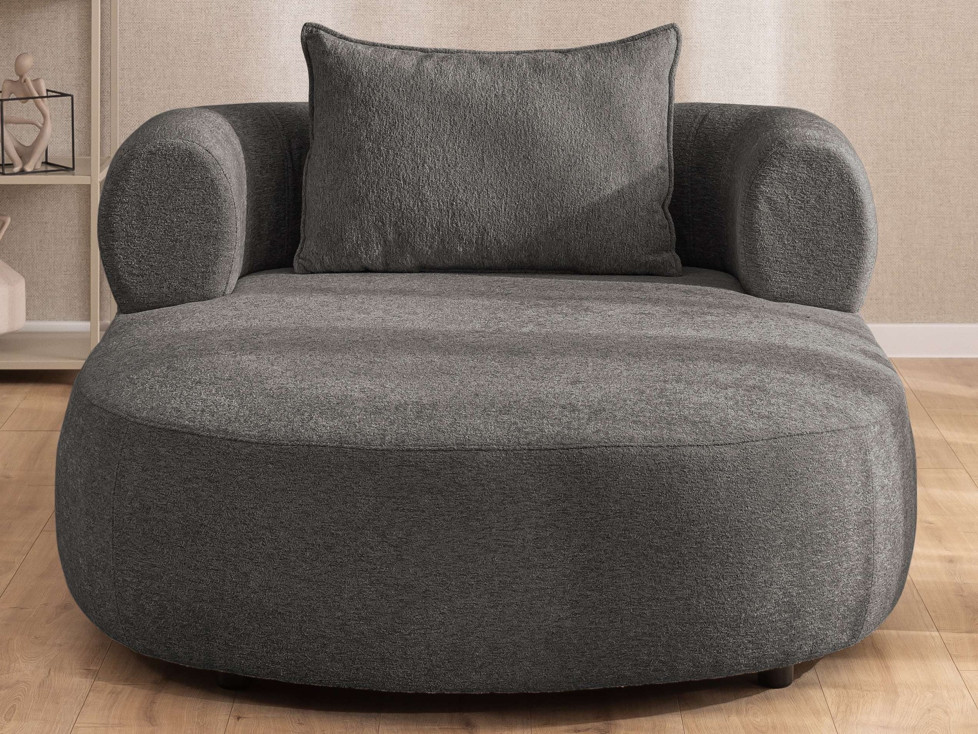 Home affaire XXL-Sessel »LUSSAC Loveseat extra tief, große Sitzfläche, Maße B/T/H: 123/158/78cm«