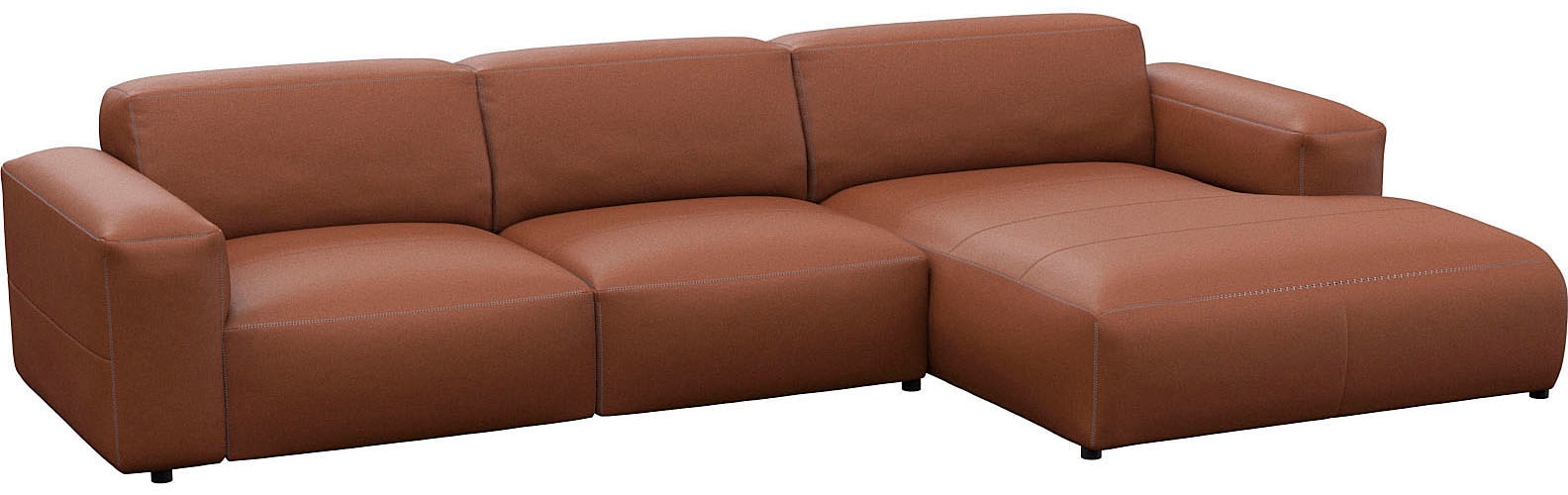 FLEXLUX Ecksofa »Lucera bequem und komfortabel durch hochwertigen Sitzaufbau, L-Form«, modern & anschmiegsam, Kaltschaum, Stahl-Wellenunterfederung