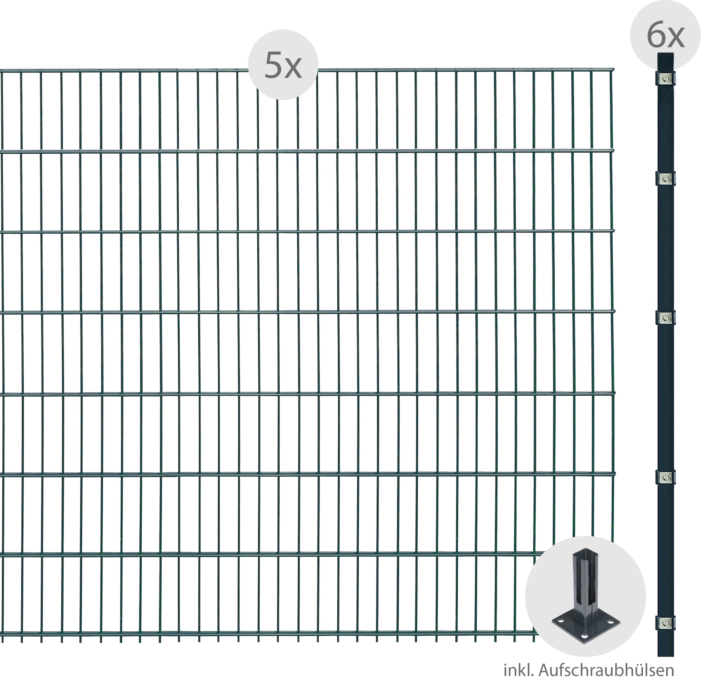 Arvotec Doppelstabmattenzaun, zum Aufschrauben, 143 cm, 10 m kaufen