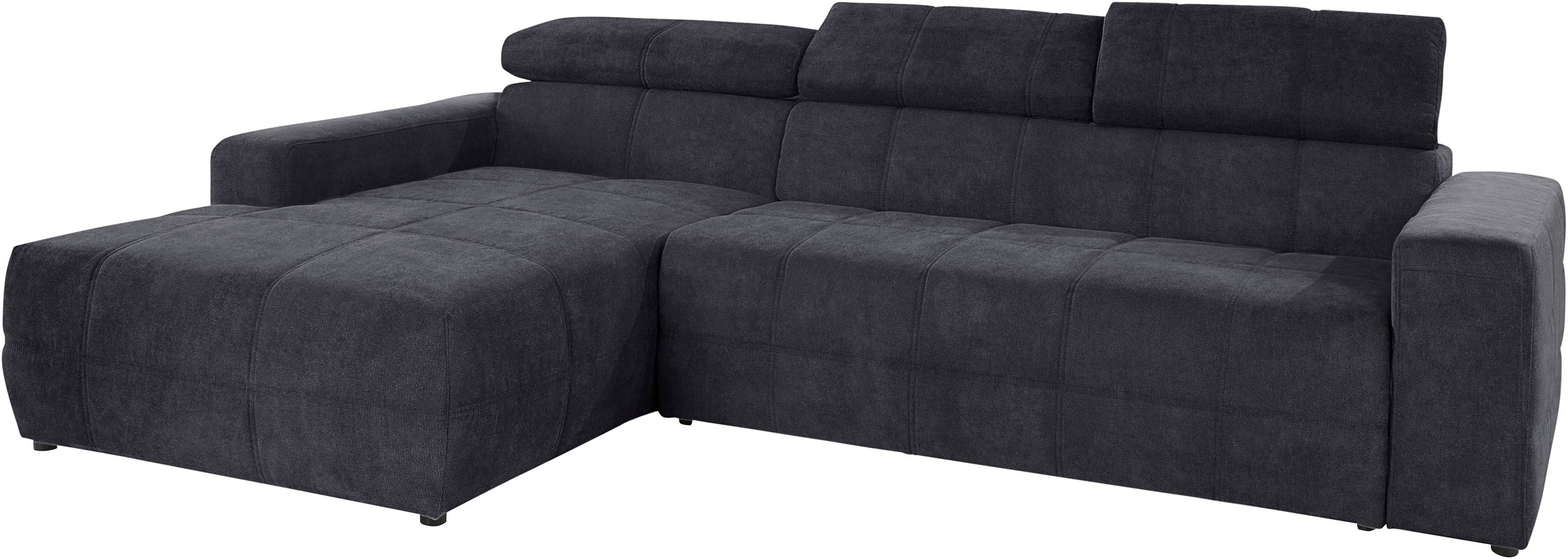 DOMO collection Ecksofa »Brandon große Ausführung B/T/H: 289/177/80 cm, auch in Leder und Cord«, mit Kopfteilverstellung, wahlweise Sitztiefenverstellung, L-Form