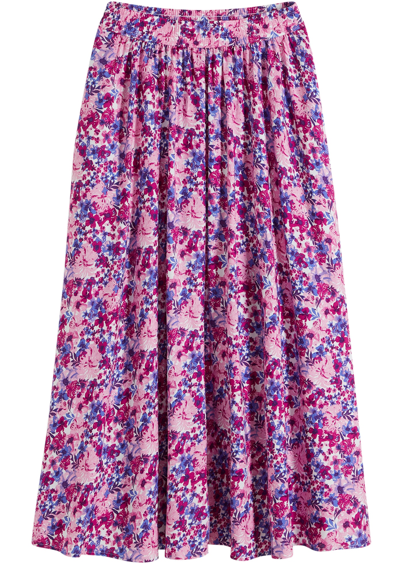 bonprix Sommerrock mit floralem Muster und aus weich fließender Viskose