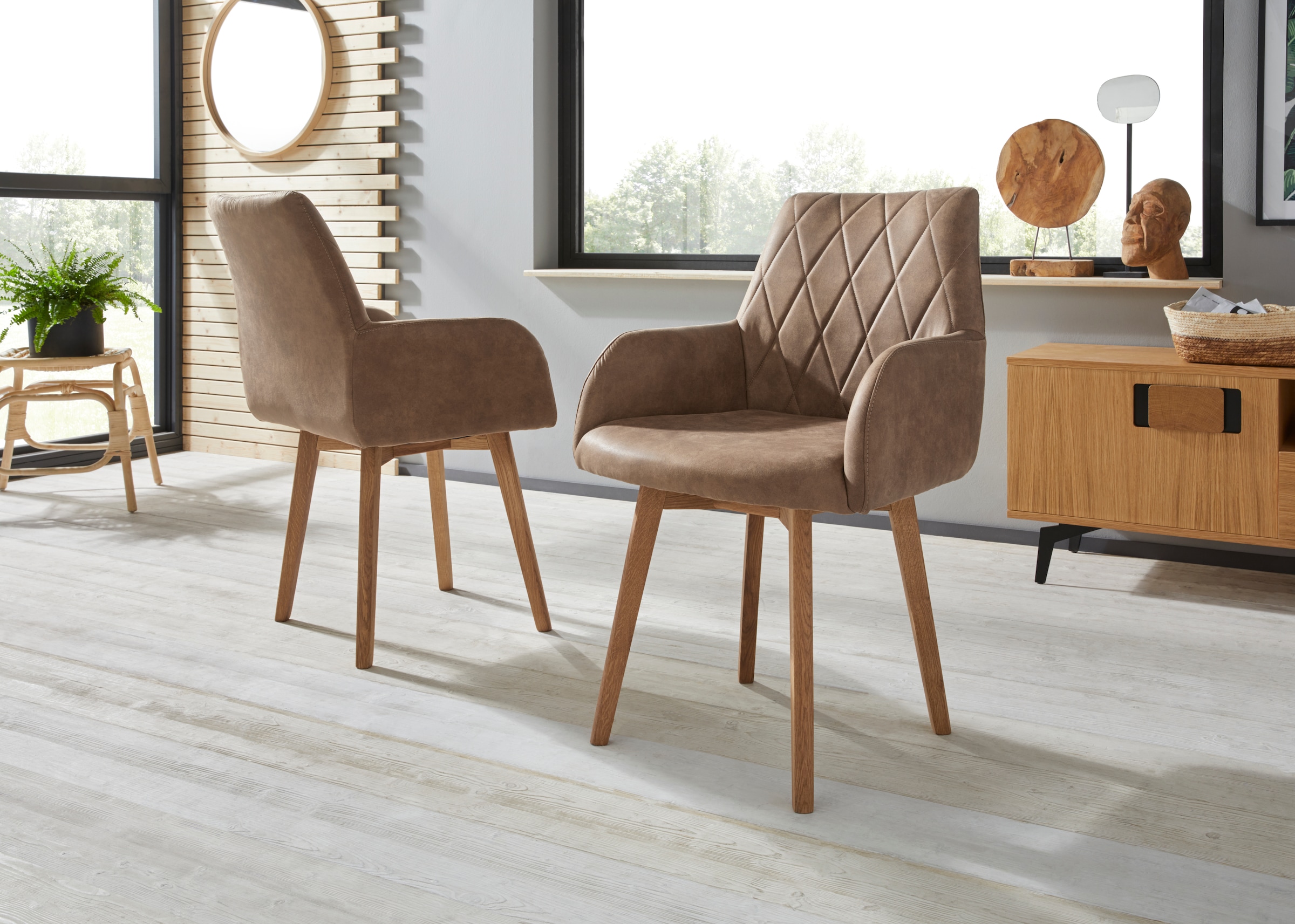 Home affaire Esszimmerstuhl »Brest«, (Set), 2 St., Microfaser, Armlehnstuhl günstig online kaufen