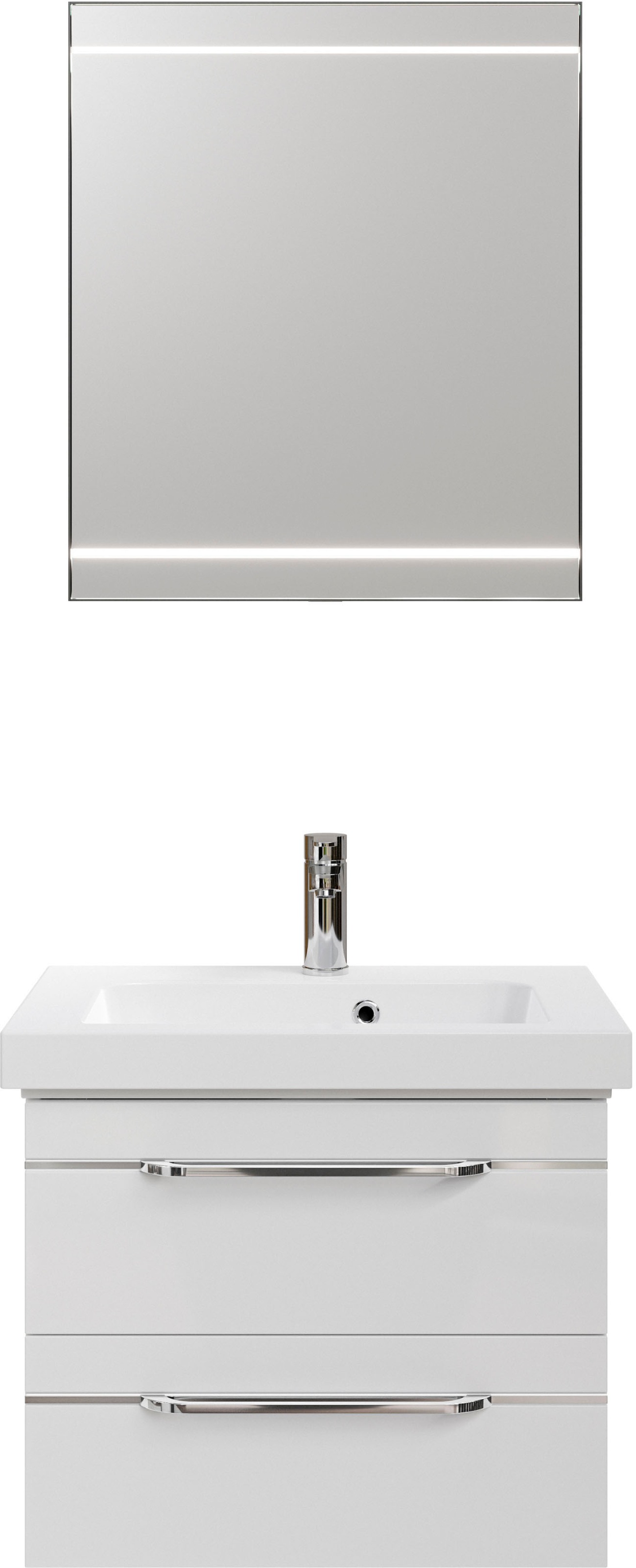 Saphir Badmöbel-Set »Balto 2-teilig Mineralmarmor-Waschtisch mit LED-Spiege günstig online kaufen