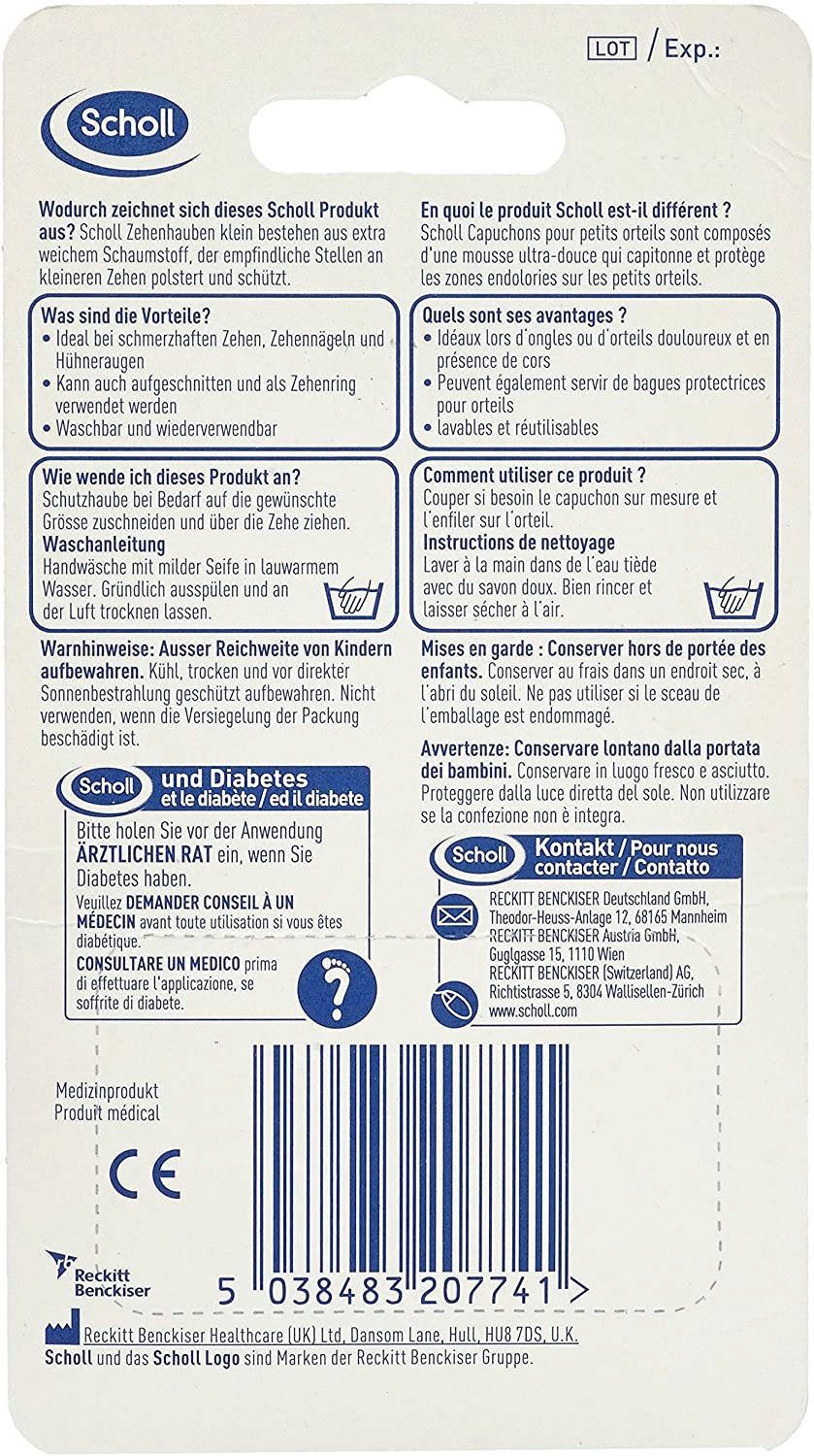 Scholl Zehenschutzpolster Zehenhaube klein