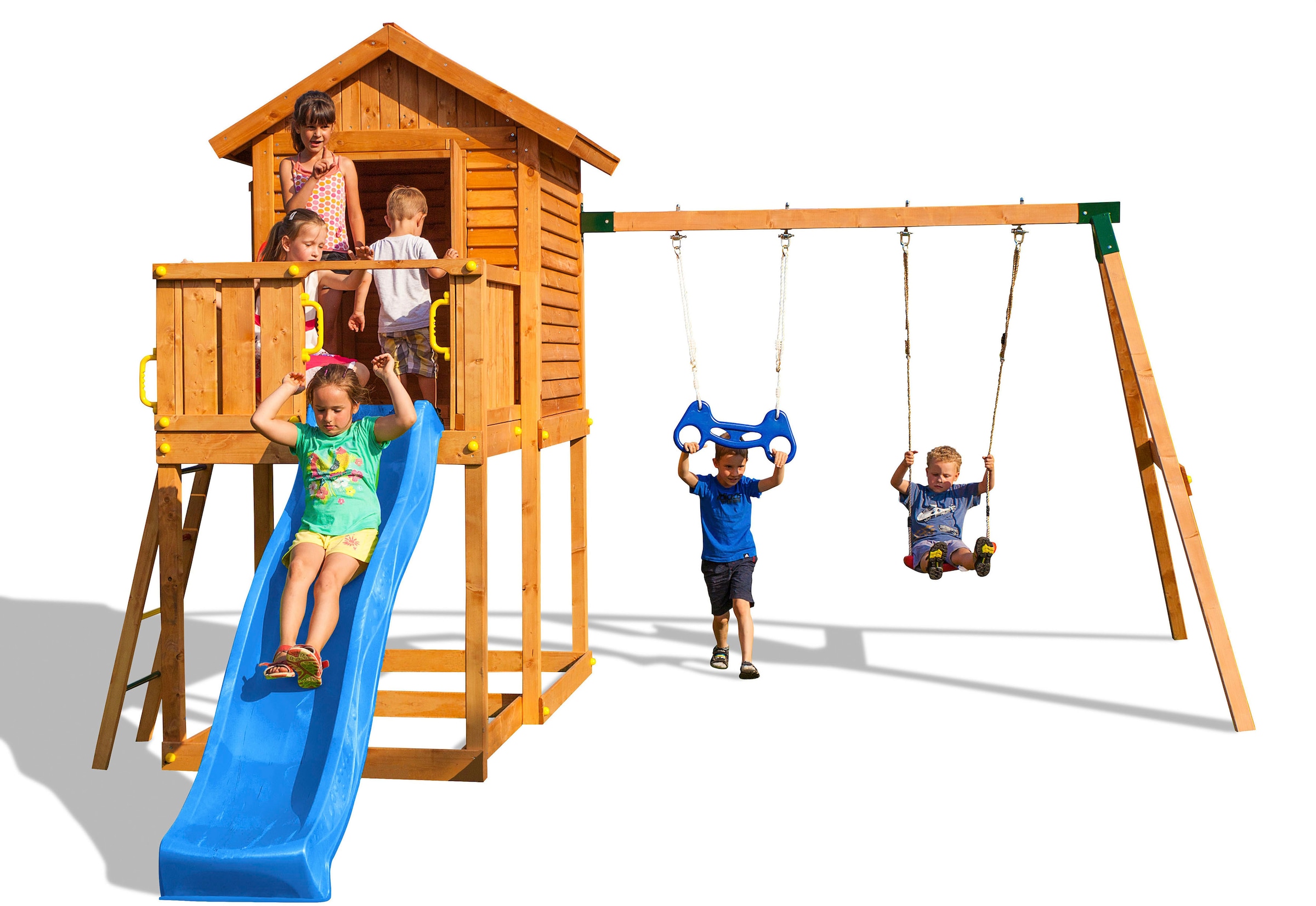 FUNGOO Spielturm »My HOUSE Move+«, mit Schaukel & Rutsche