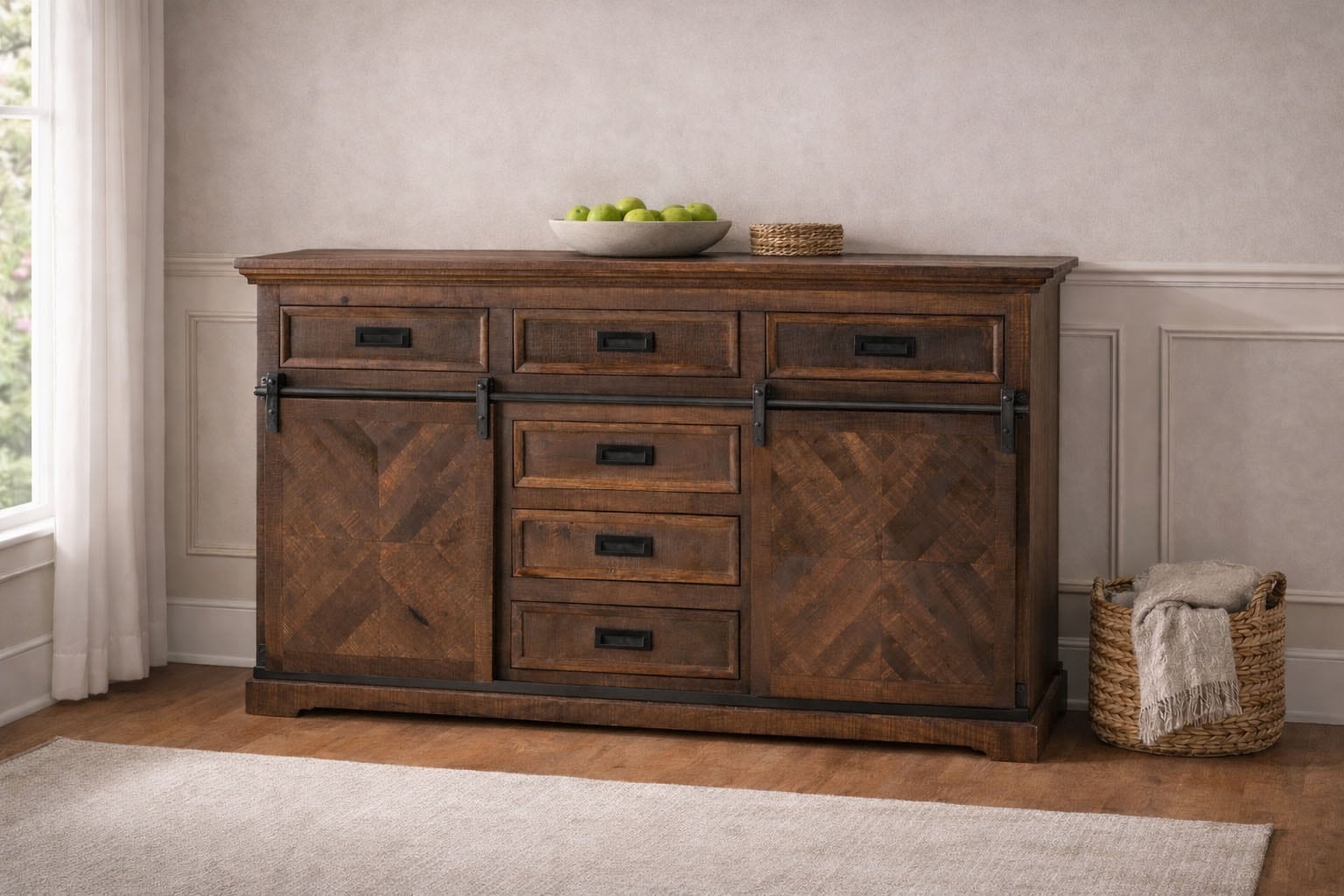 OTTO home Sideboard »Don Barn« mit 2 Schiebetüren, handgefertigt, Unika-Möbel, Breite 160 cm