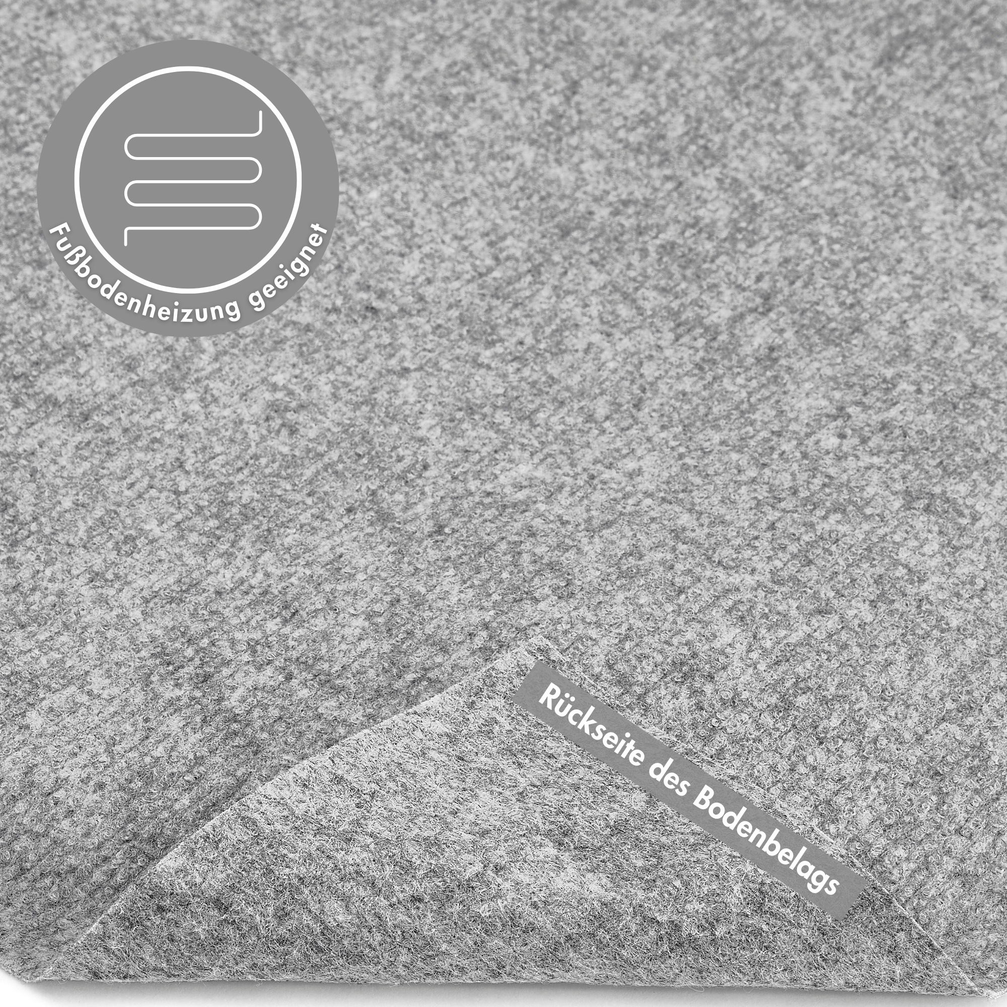 Andiamo Teppichboden »Milo, Nadelfilz, Made in Belgium«, rechteckig, 2,5 mm Höhe, Uni Farben, Breite 100 cm oder 200 cm, Wohnzimmer, strapazierfähig