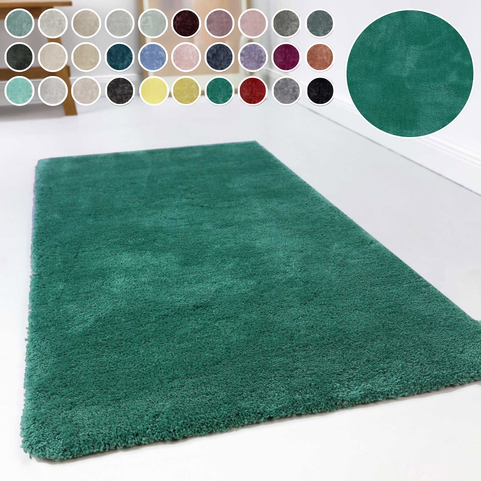 Esprit Hochflor-Teppich »Relaxx ESP-4150«, rund, 25 mm Höhe, Wohnzimmer, se günstig online kaufen