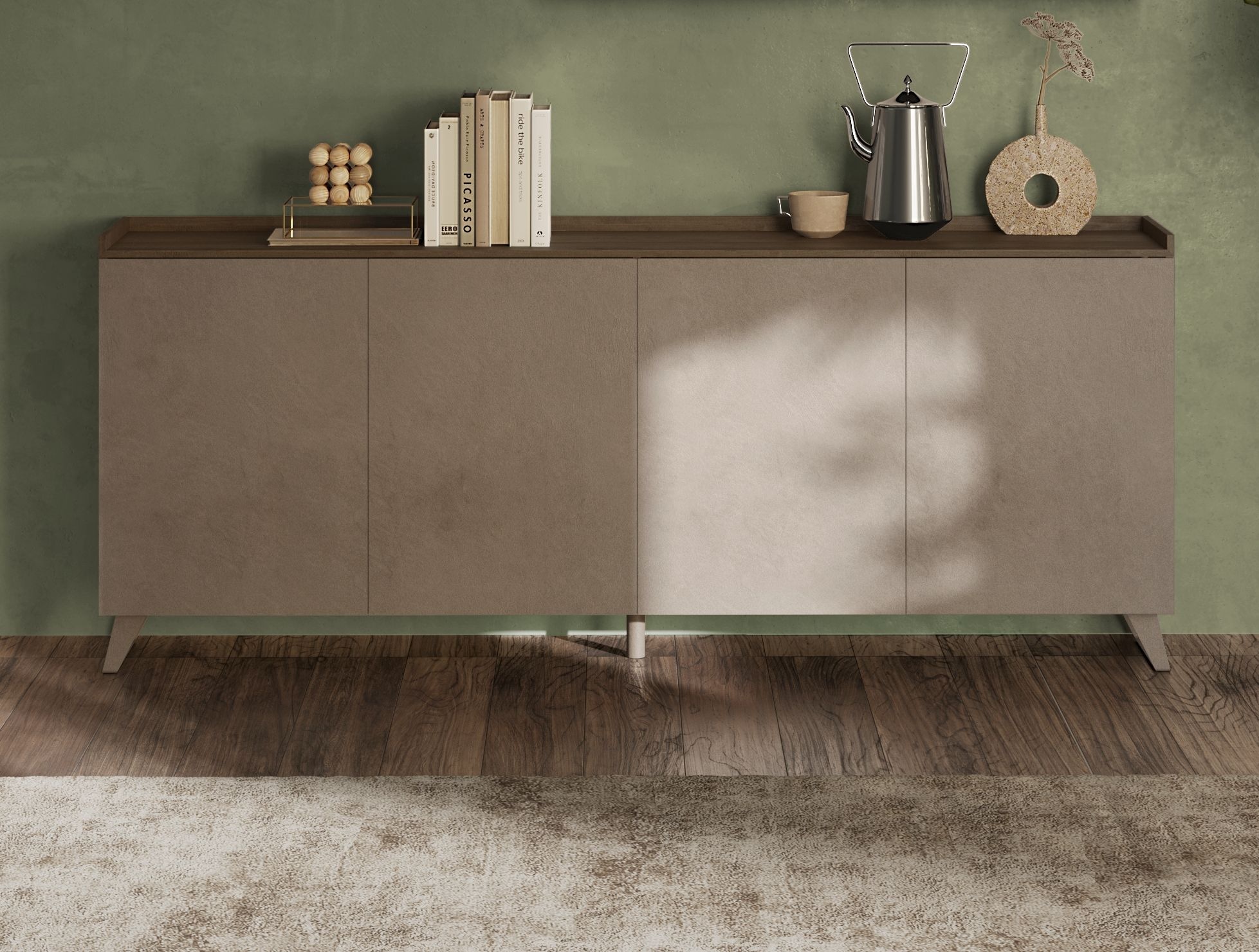 INOSIGN Sideboard »Tray, Breite 241, Kommode mit 4 Türen«, "Tablet", Push-to-open Funktion